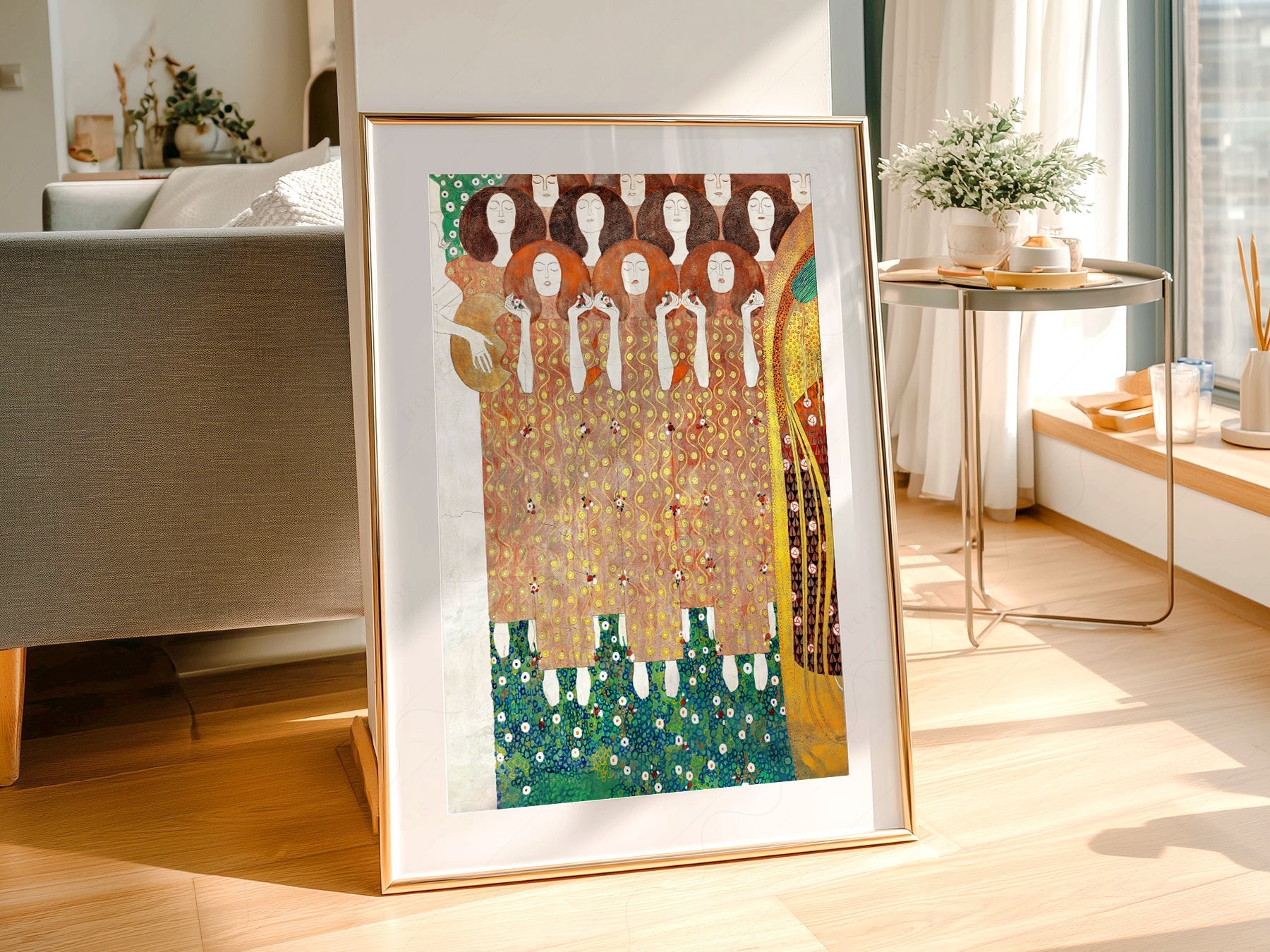 Gustav Klimt Beethoven Frieze Art Print – Art Nouveau Wall Poster