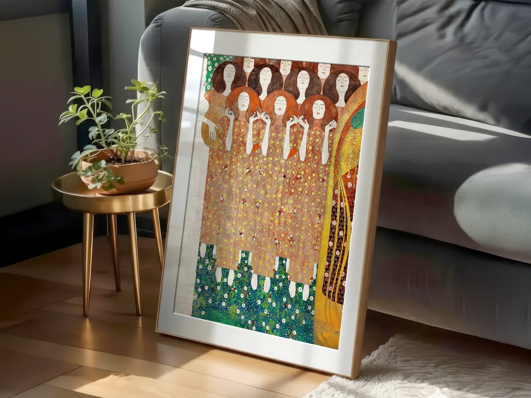 Gustav Klimt Beethoven Frieze Art Print – Art Nouveau Wall Poster