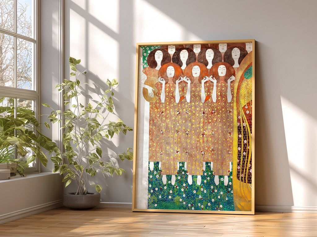 Gustav Klimt Beethoven Frieze Art Print – Art Nouveau Wall Poster