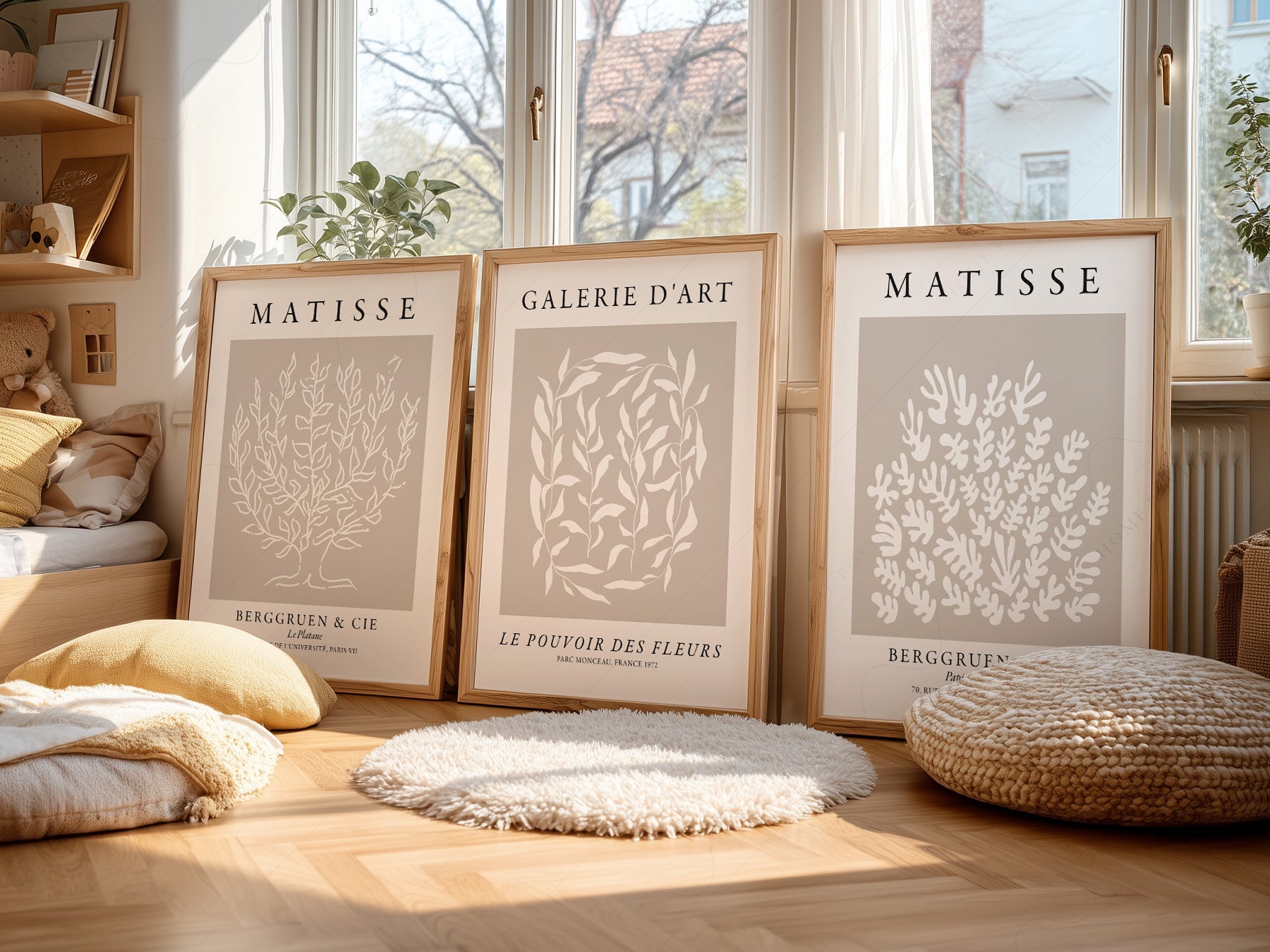 Henri Matisse Set of 3 Prints – Botanical Cut-Out Gallery Wall Art