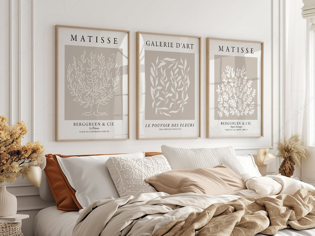 Henri Matisse Set of 3 Prints – Botanical Cut-Out Gallery Wall Art