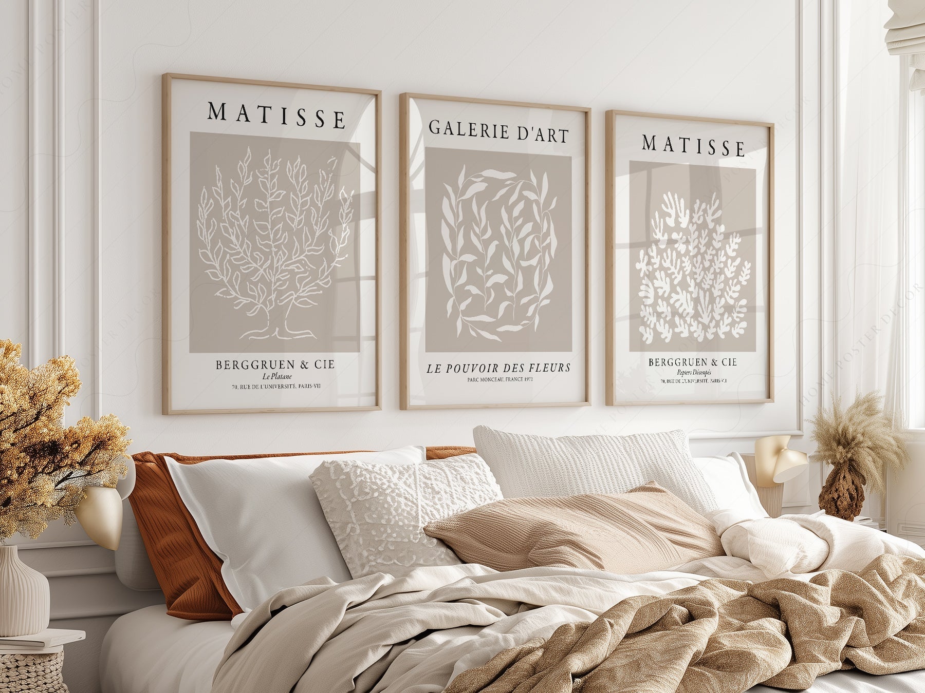 Henri Matisse Set of 3 Prints – Botanical Cut-Out Gallery Wall Art