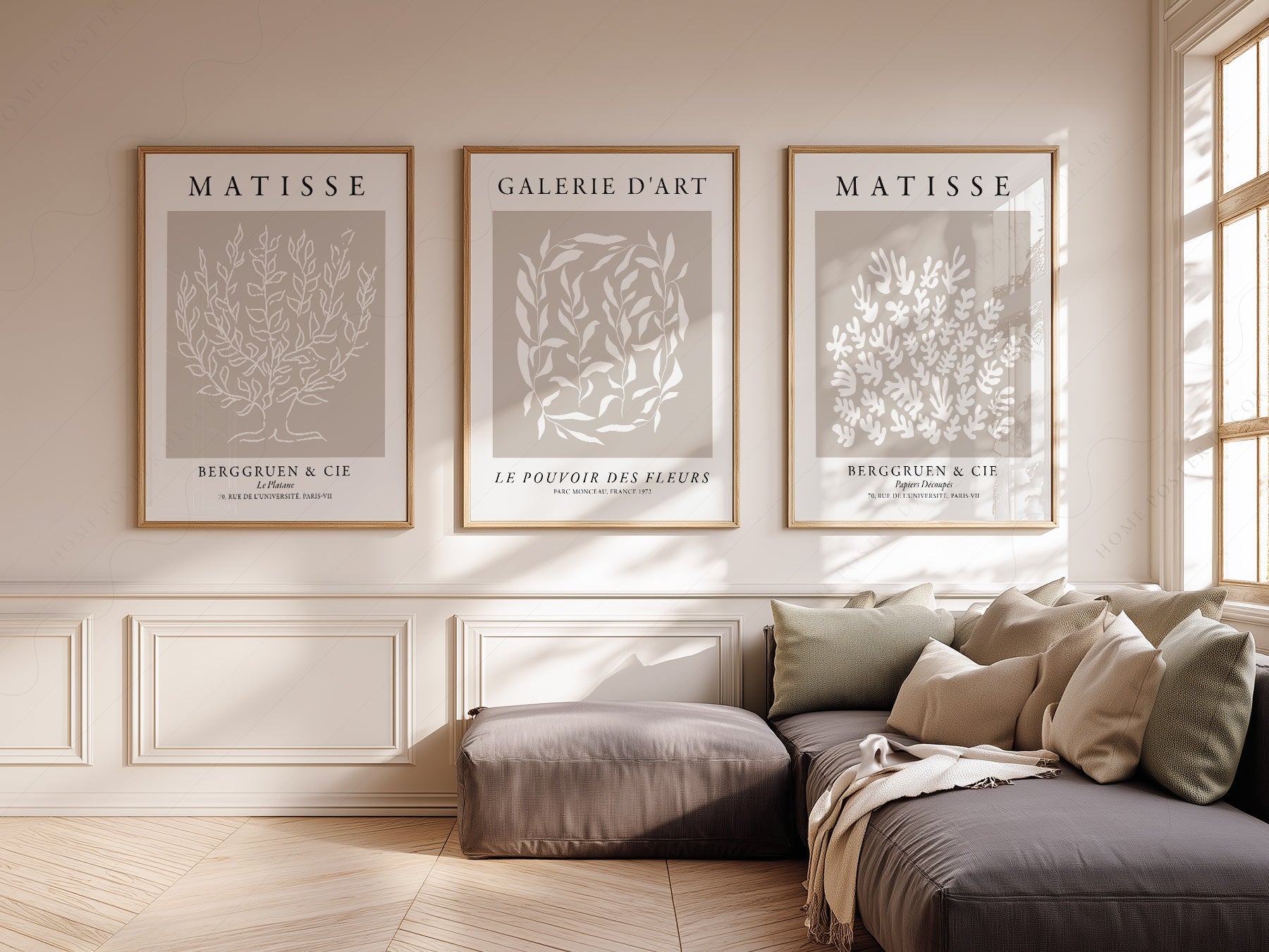 Henri Matisse Set of 3 Prints – Botanical Cut-Out Gallery Wall Art
