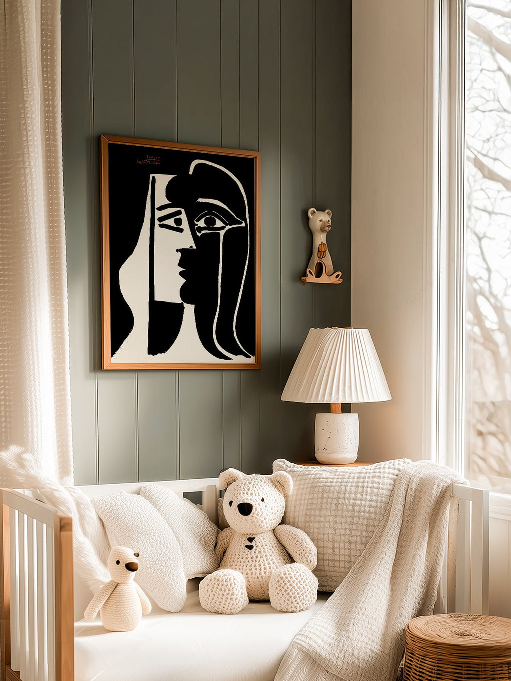 Pablo Picasso Two Faces Art Print – Black White Modern Wall Decor