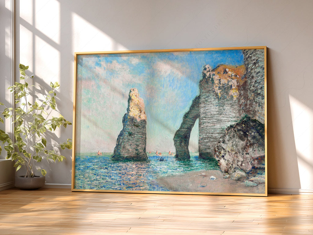 Claude Monet The Cliffs at Étretat Art Print – Impressionist Seascape Poster