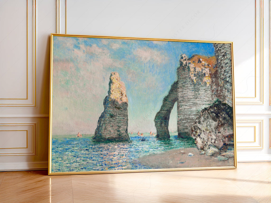Claude Monet The Cliffs at Étretat Art Print – Impressionist Seascape Poster
