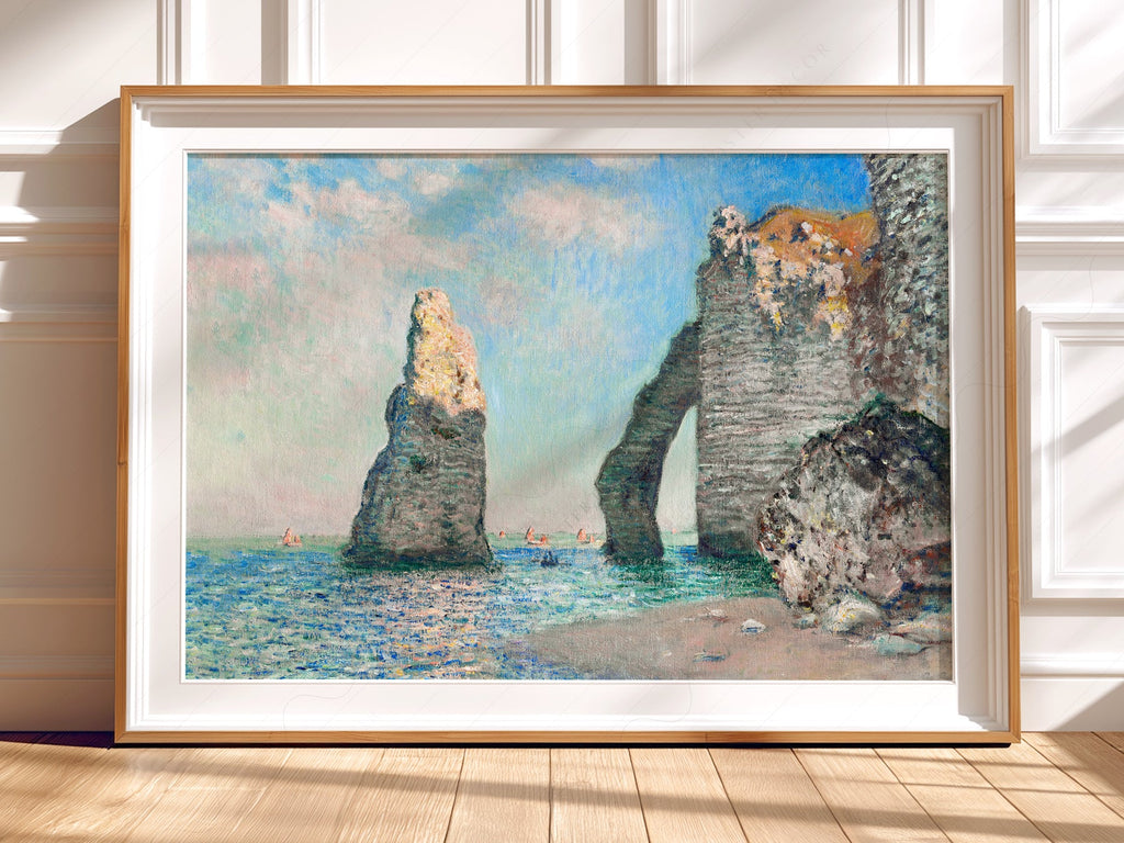 Claude Monet The Cliffs at Étretat Art Print – Impressionist Seascape Poster