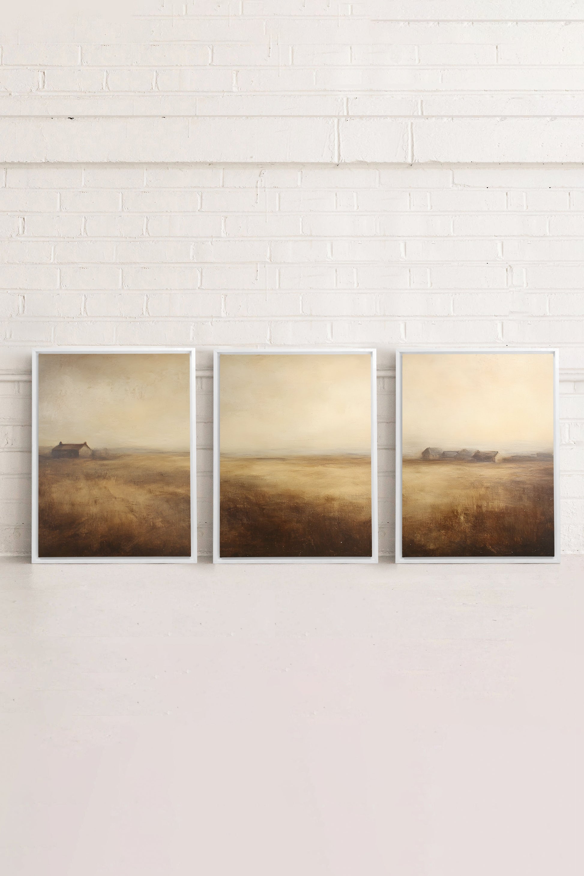 TRIO OF YESTERDAY (3 Works on Stretched Canvas)