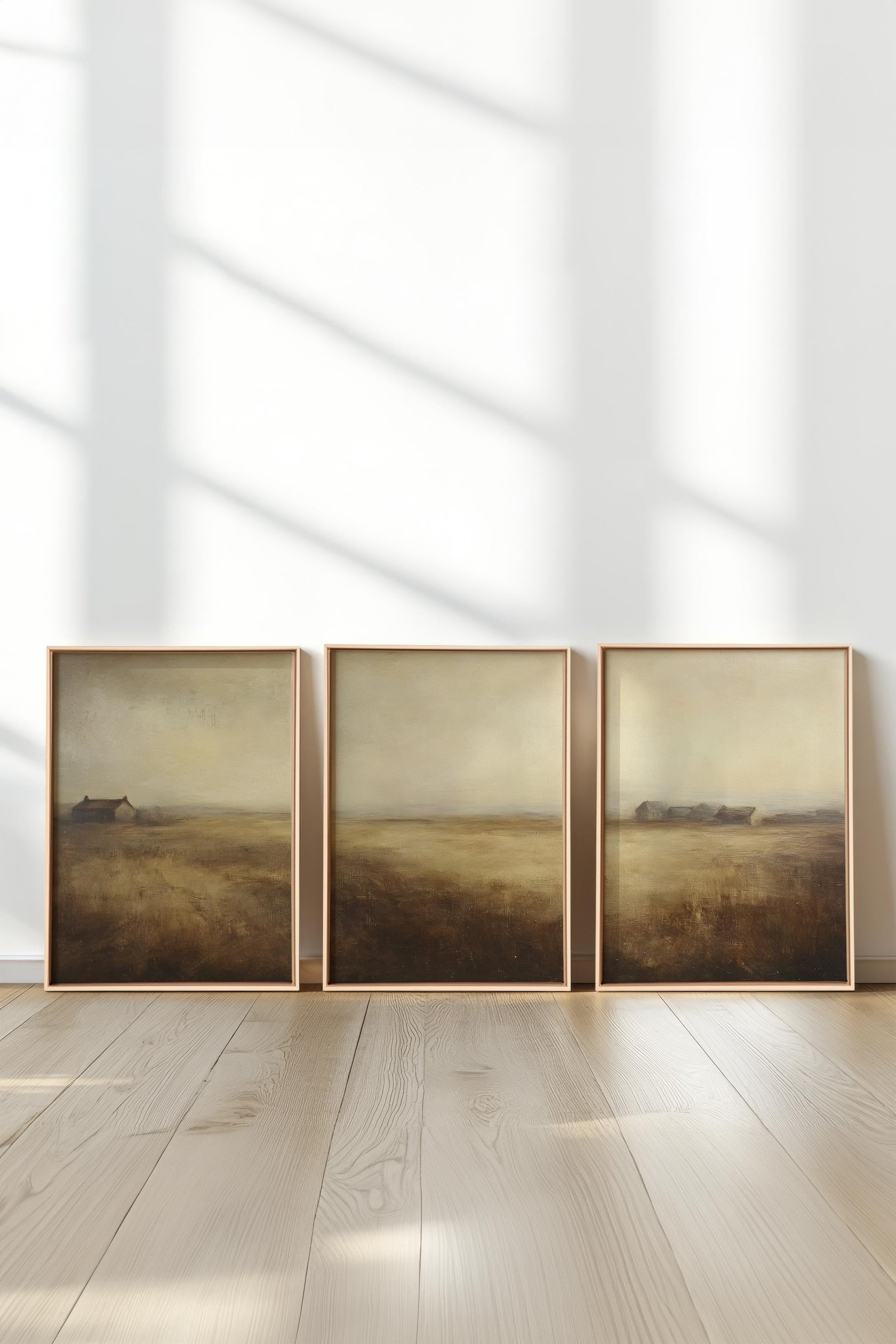 TRIO OF YESTERDAY (3 Works on Stretched Canvas)