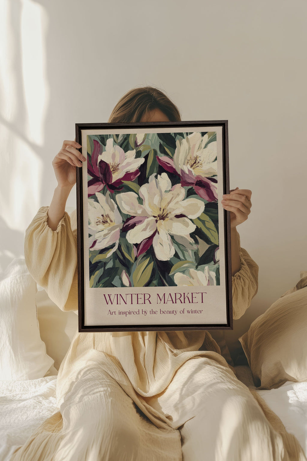 WINTER MARKET II, Stretched Canvas Artwork