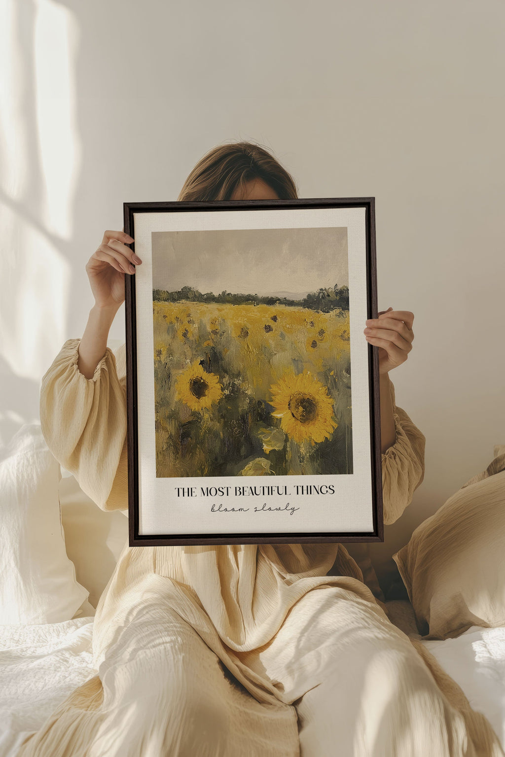 BLOOM SLOWLY, Stretched Canvas Artwork