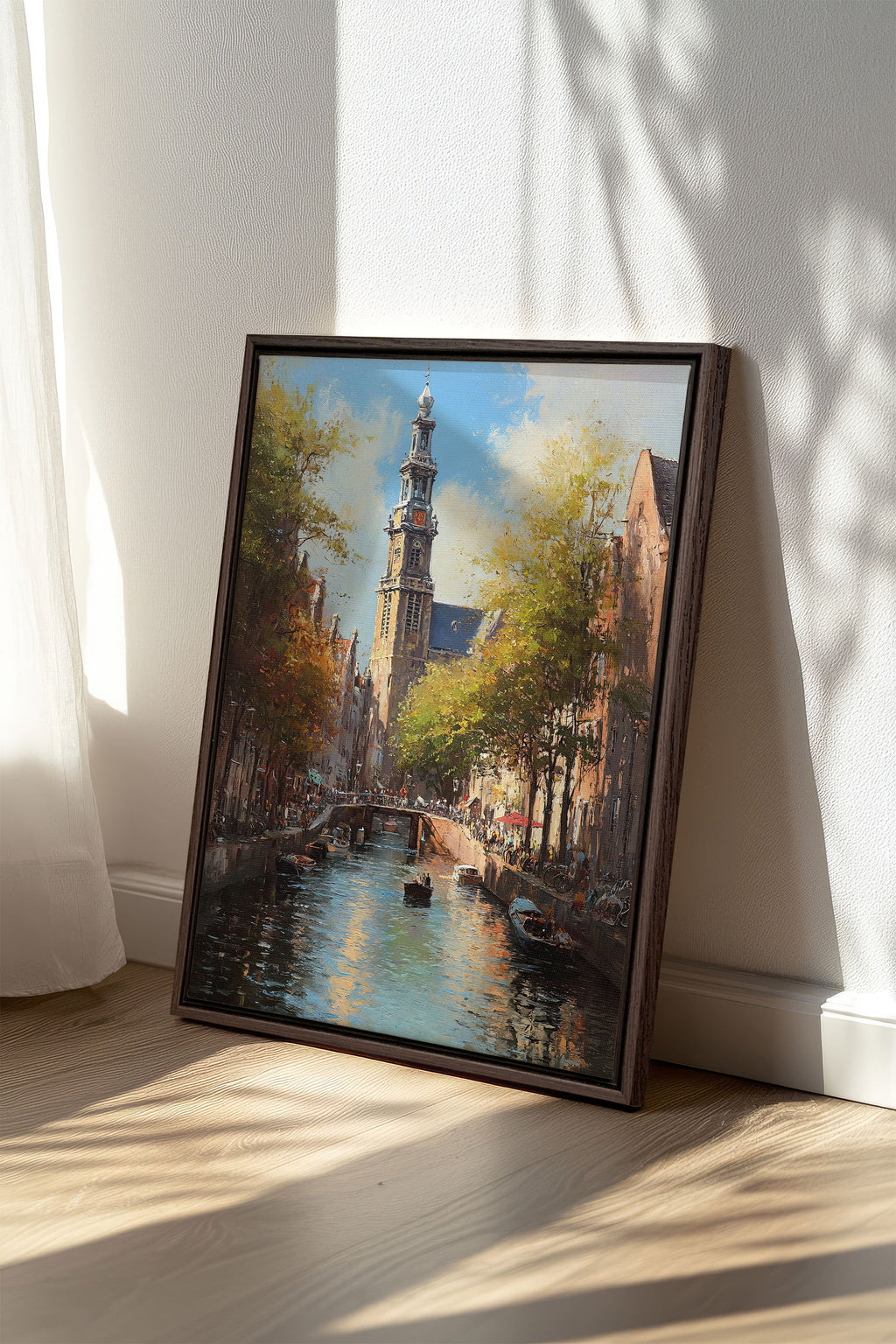Amsterdam Canals, Stretched Canvas Artwork