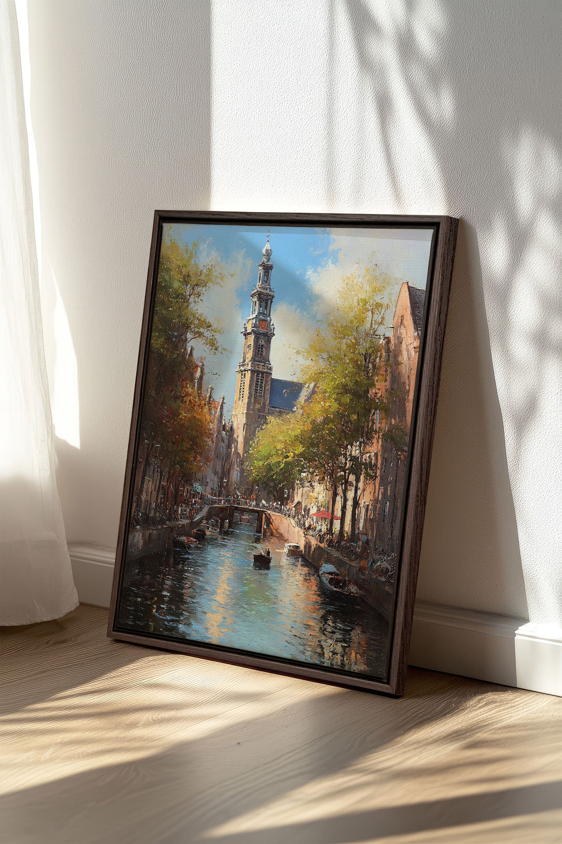 Amsterdam Canals, Stretched Canvas Artwork