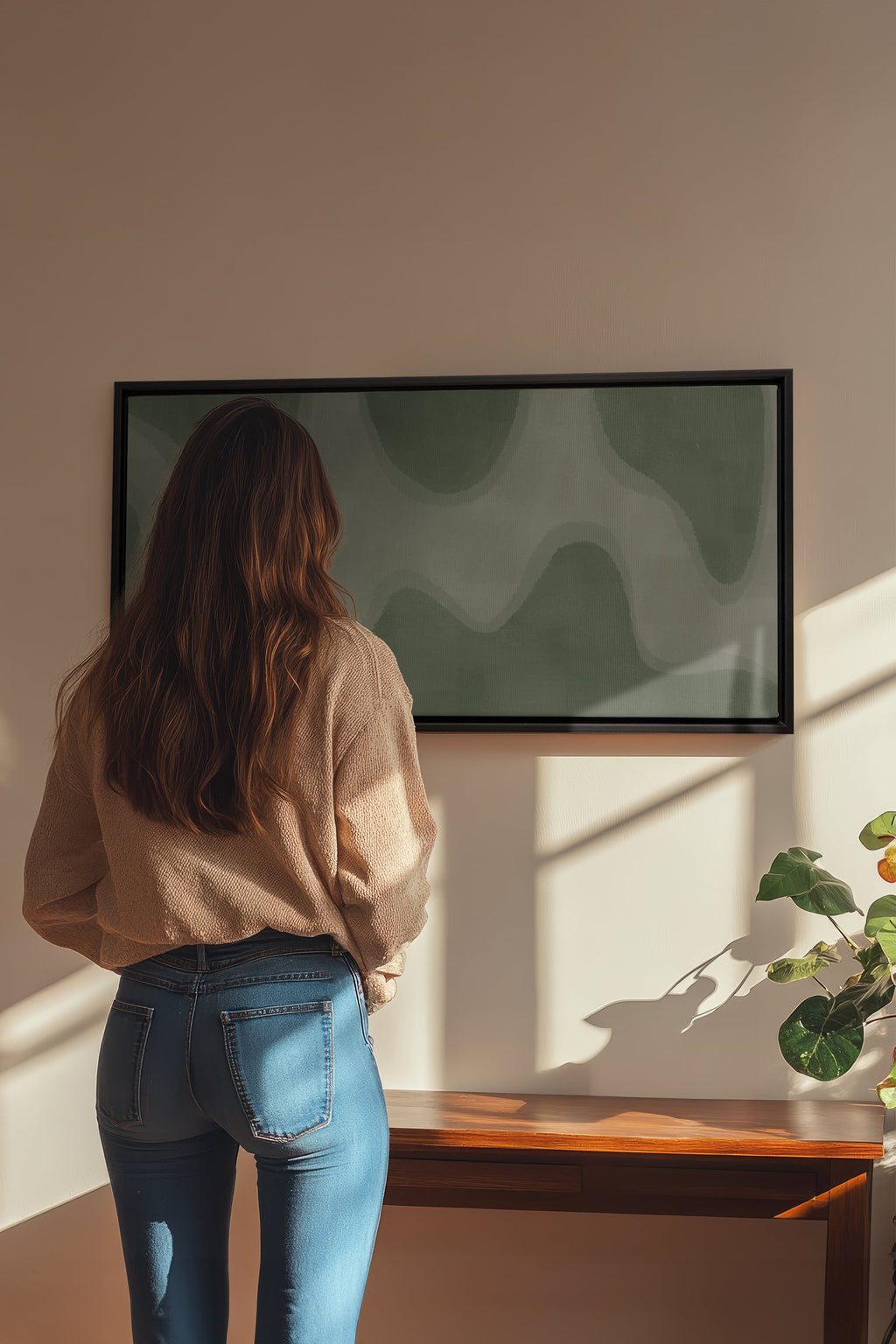 Waves of Serenity, Stretched Canvas Artwork