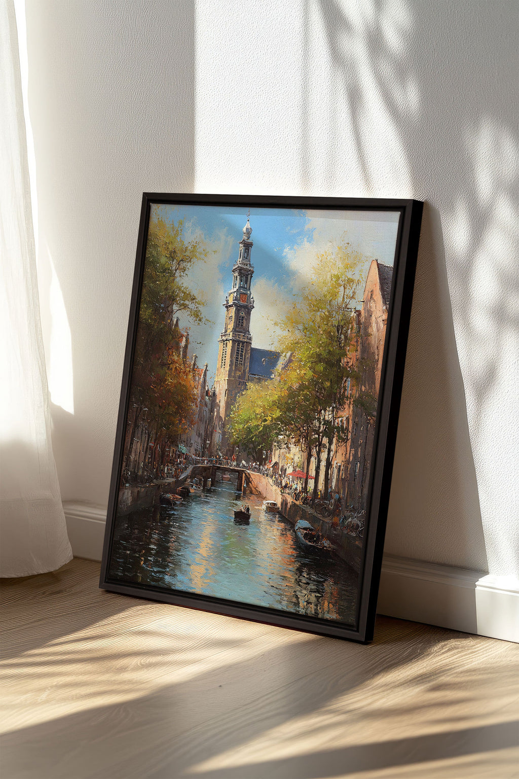 Amsterdam Canals, Stretched Canvas Artwork