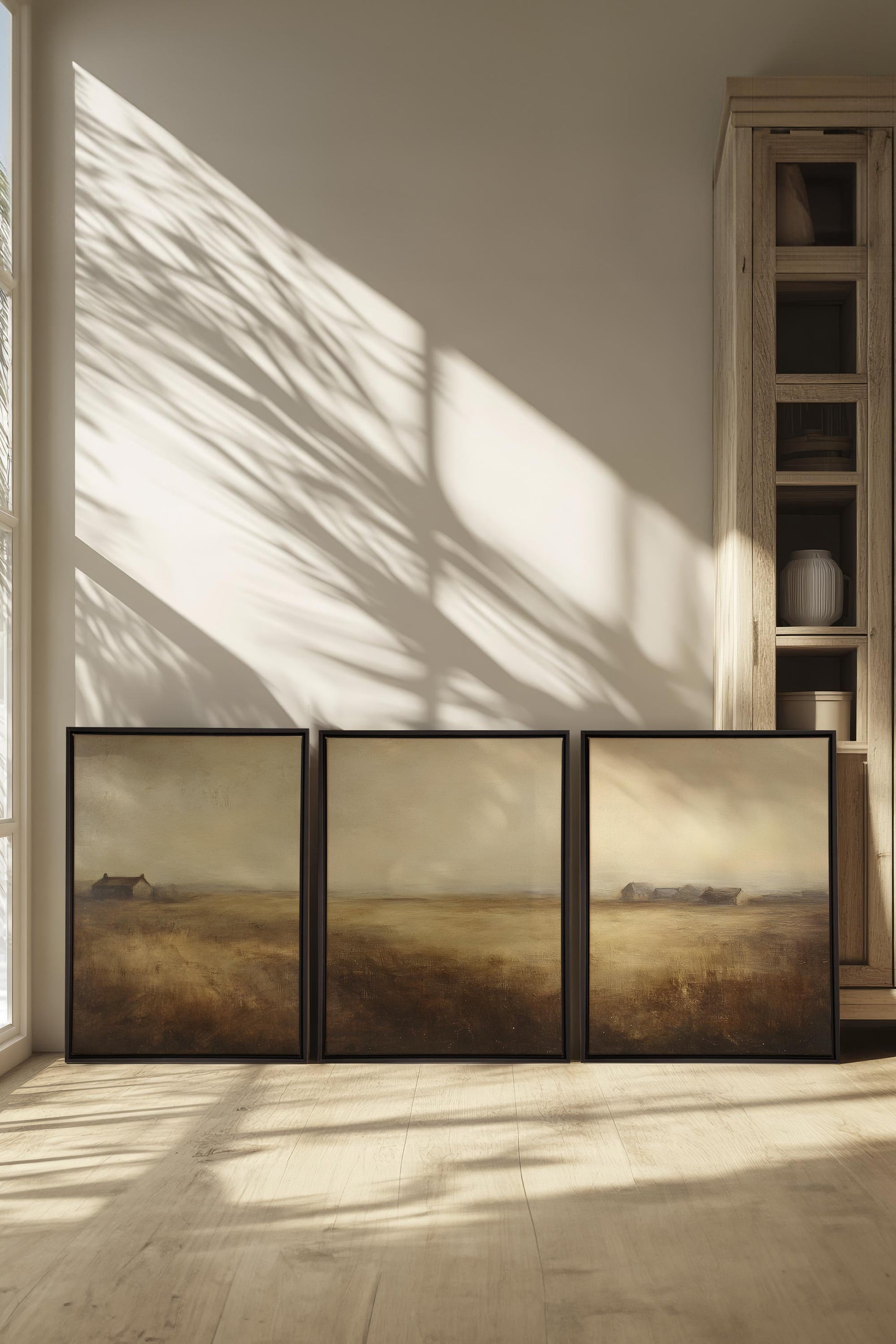 TRIO OF YESTERDAY (3 Works on Stretched Canvas)