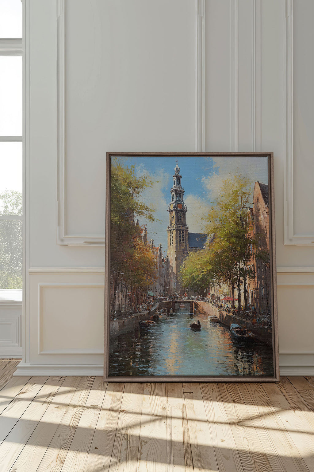 Amsterdam Canals, Stretched Canvas Artwork