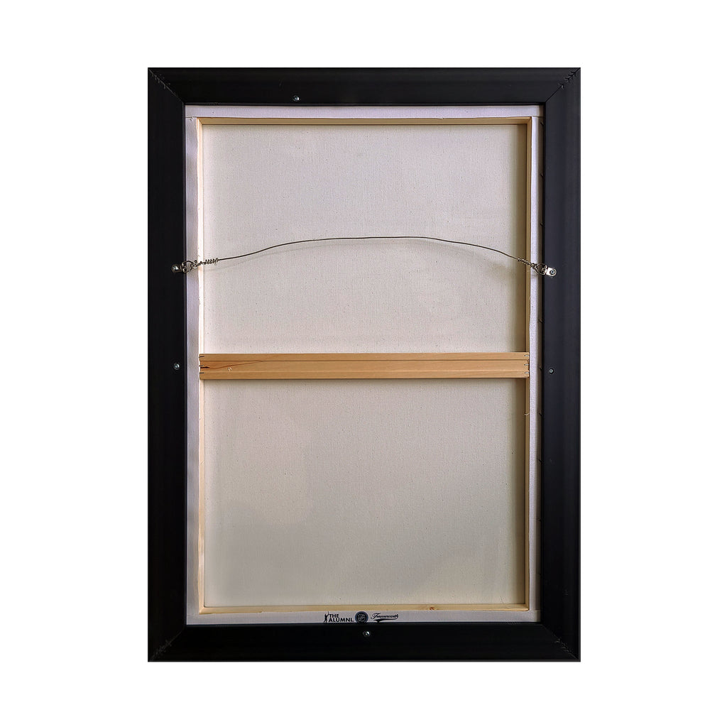 Wayne Gretzky 20x29 Framed Canvas Oilers Stanley Cup-V