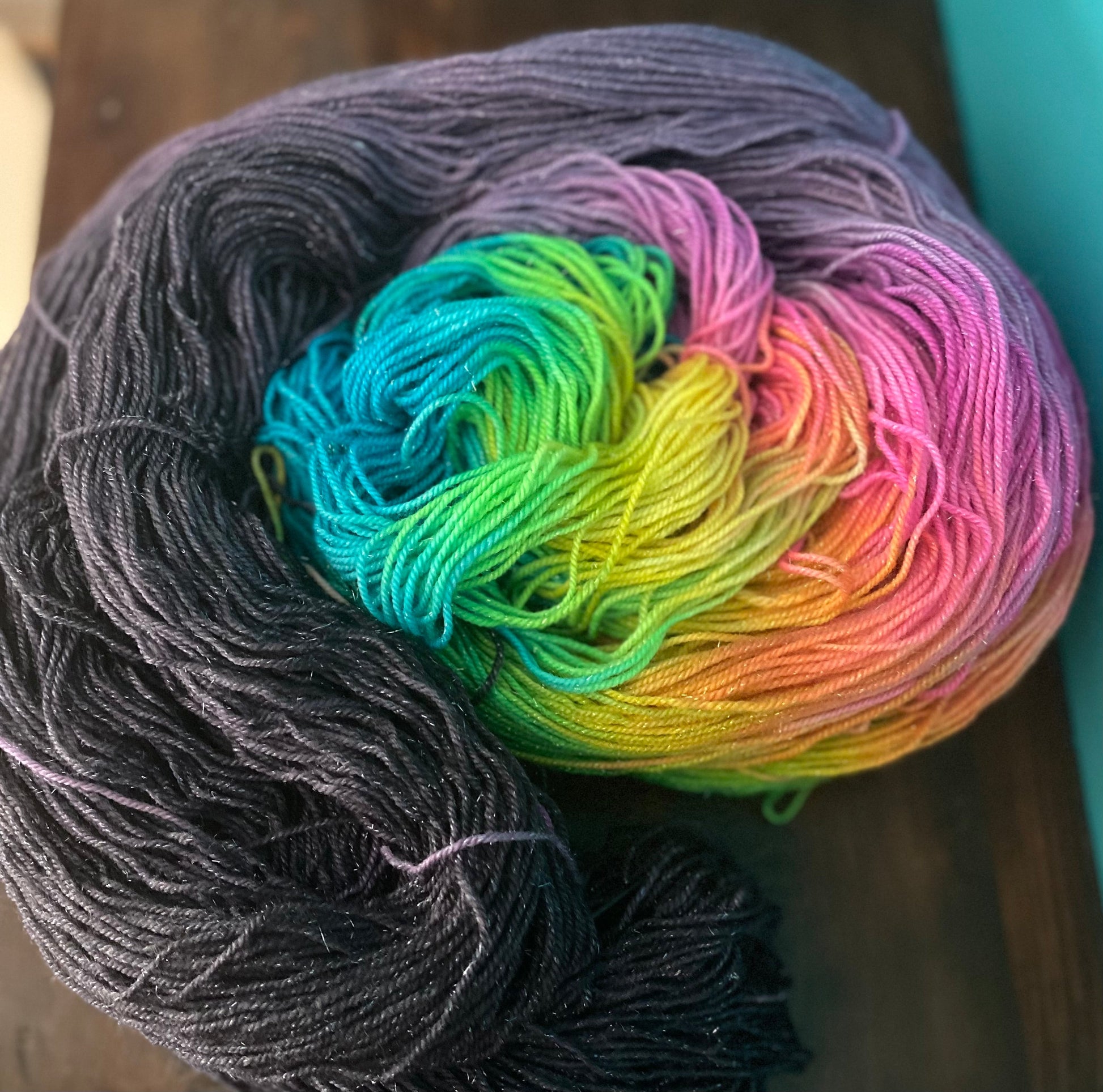 Lisa, frankly… Merino Wool & Silver Stellina Sock Yarn