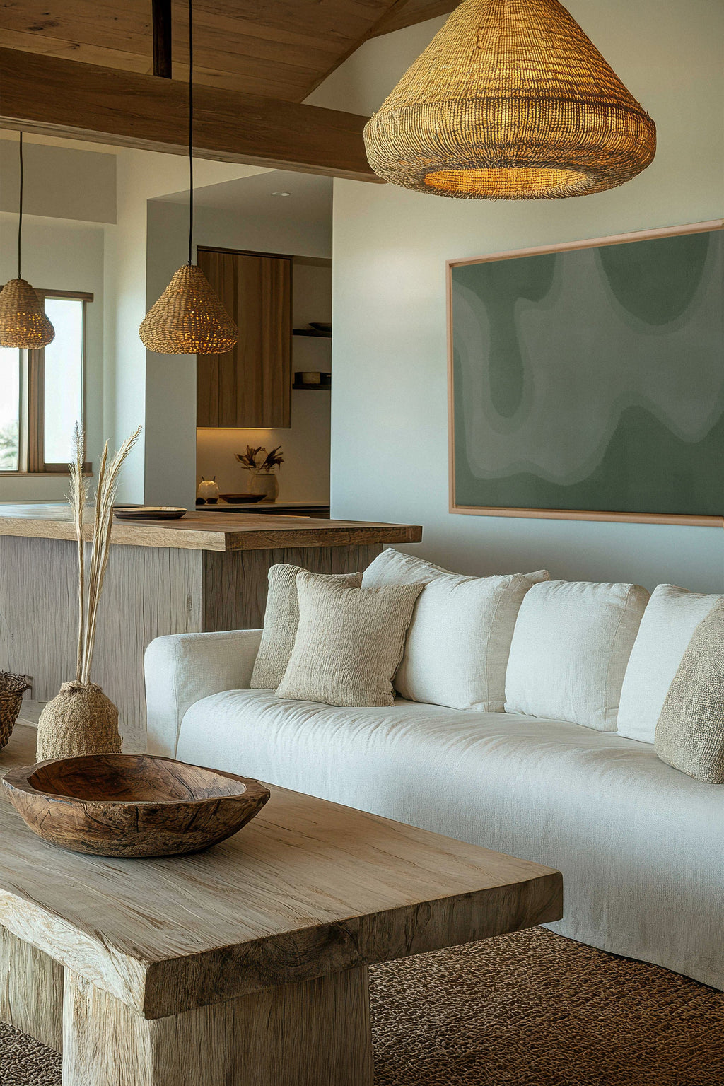 Waves of Serenity, Stretched Canvas Artwork