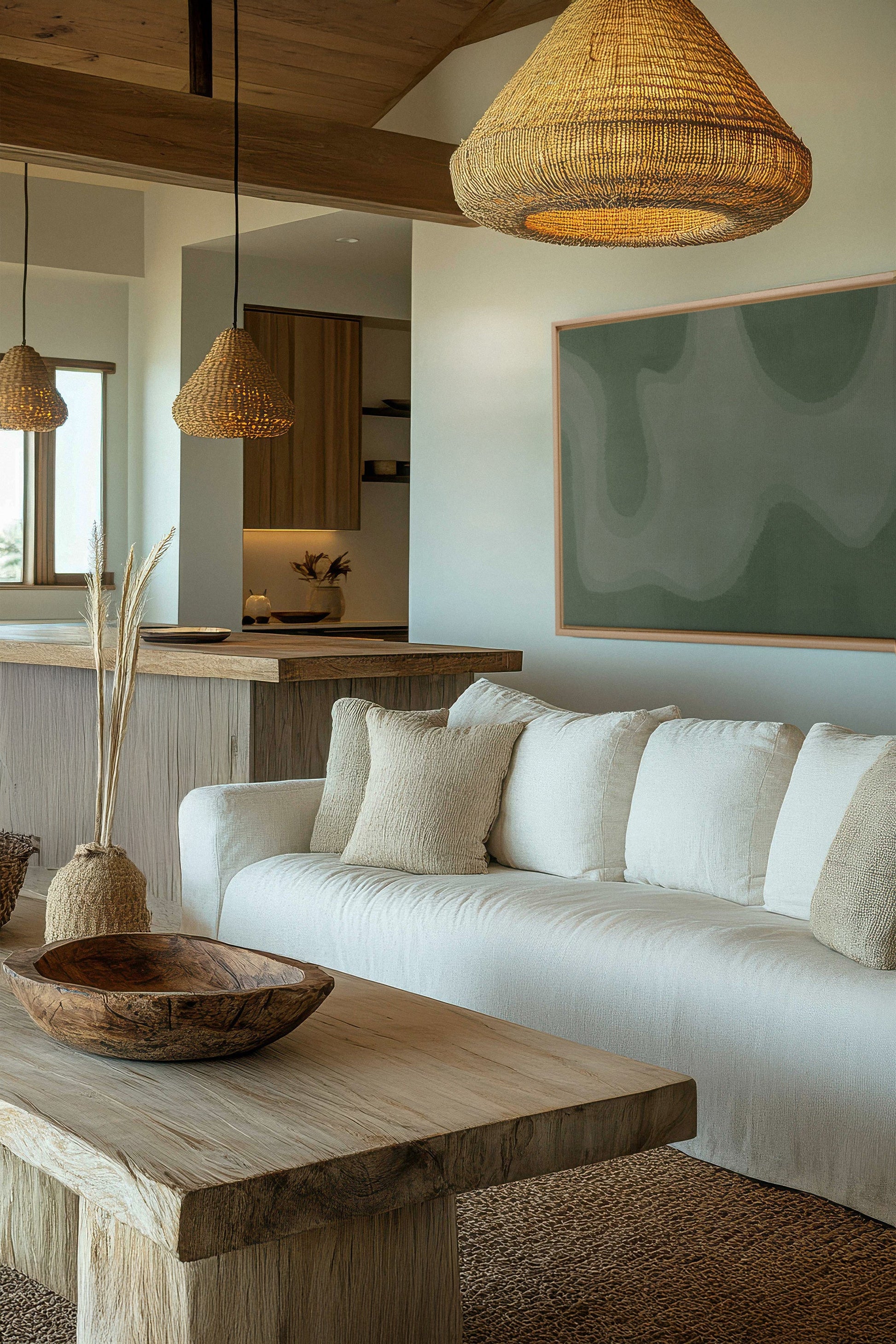 Waves of Serenity, Stretched Canvas Artwork