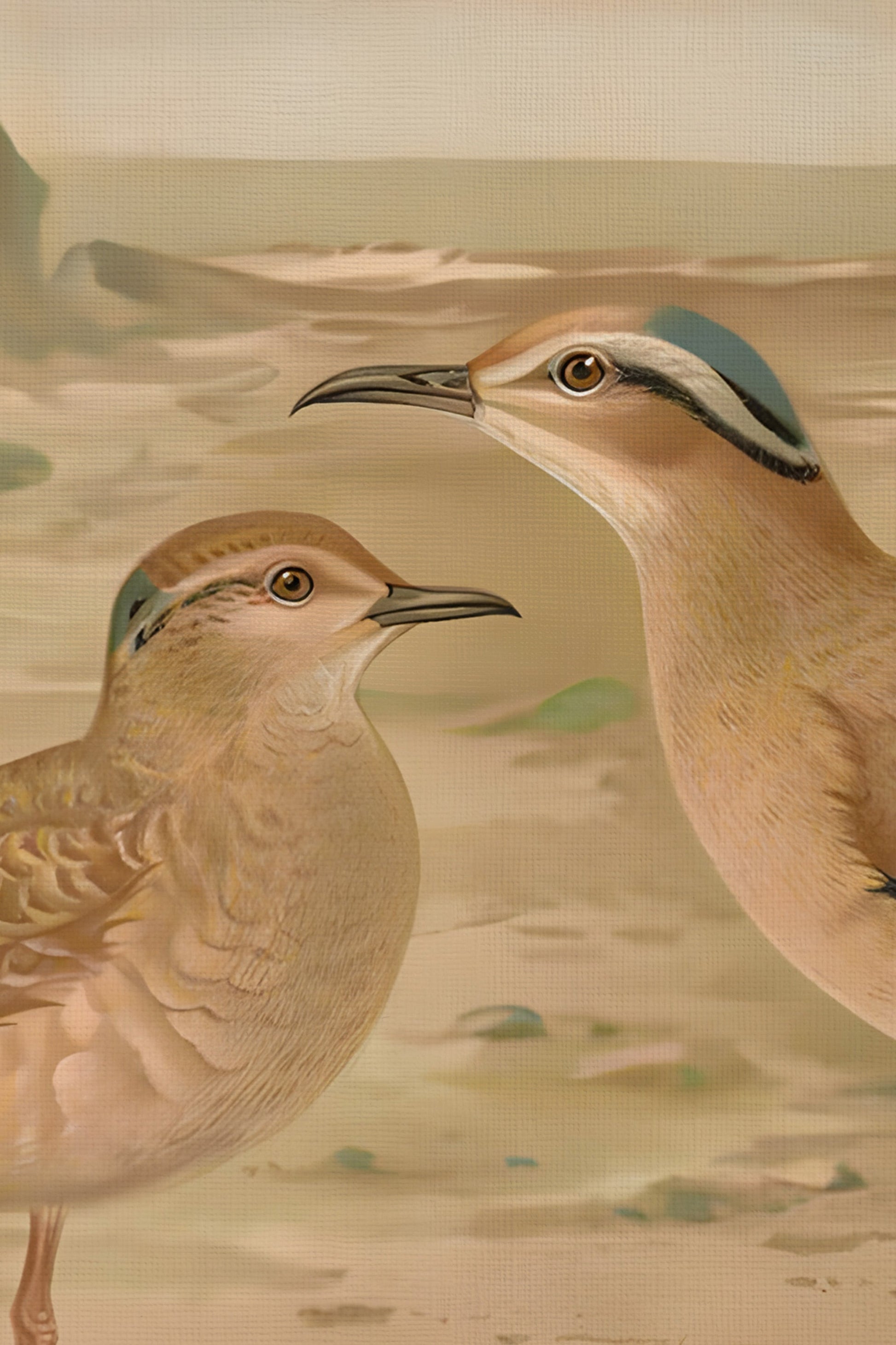 Sandy Birds, Vintage Silver Frame