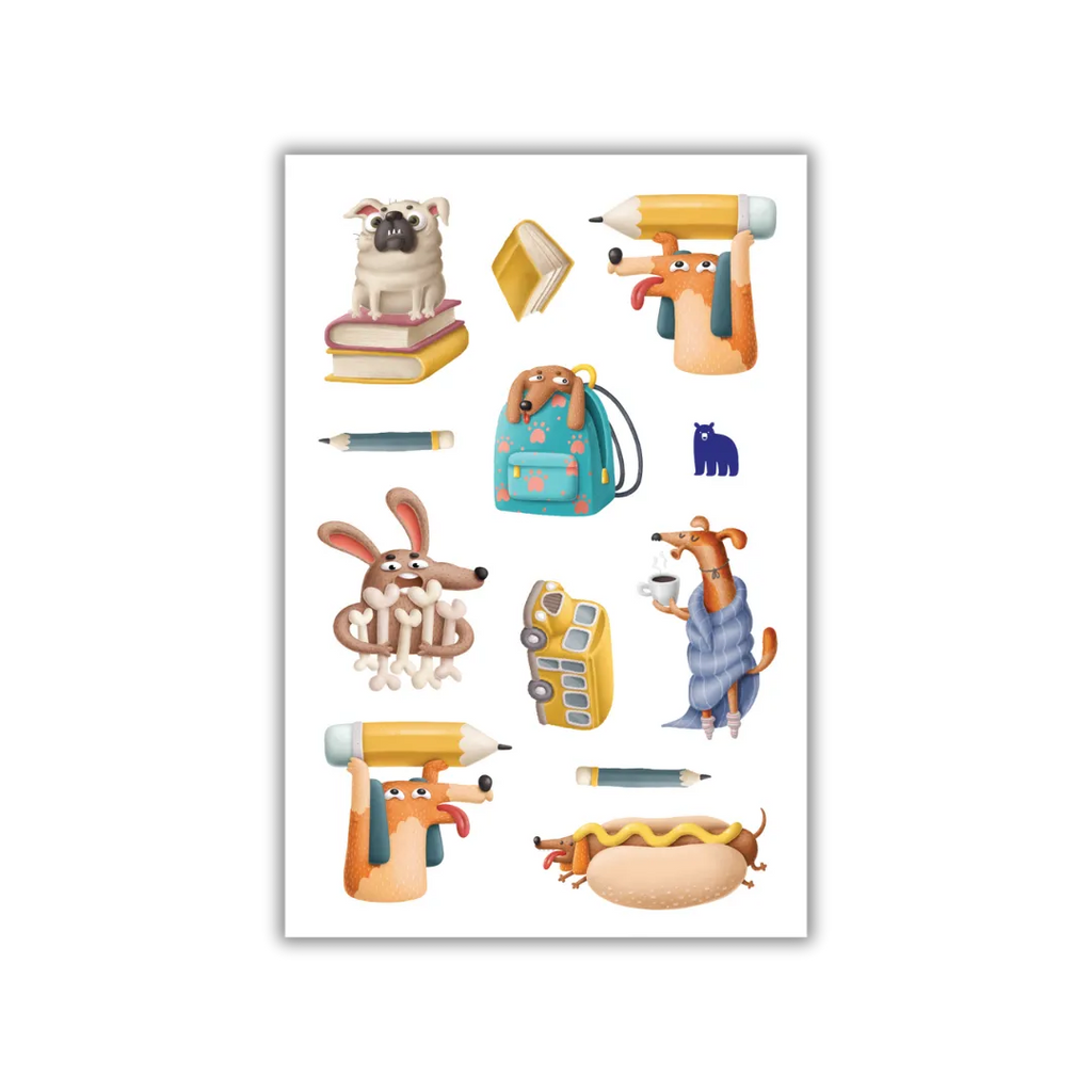 Dog Day at School - Four Bears Sticker Club