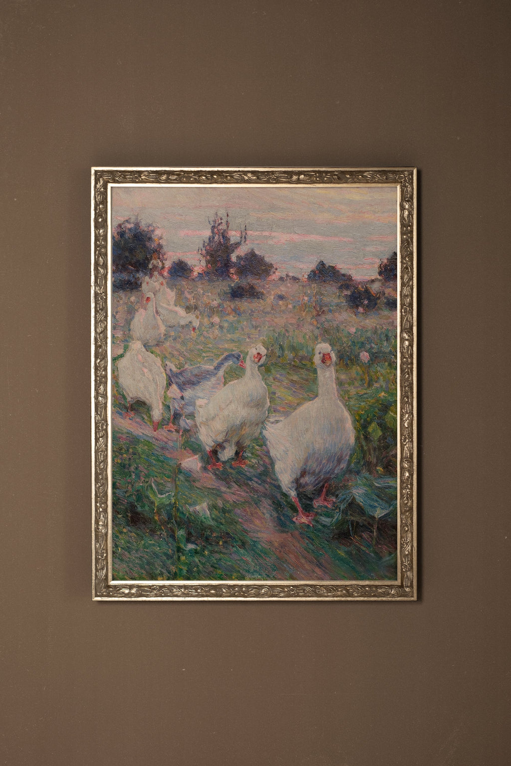 PLUMES AU VENT, CADRE VINTAGE ARGENT