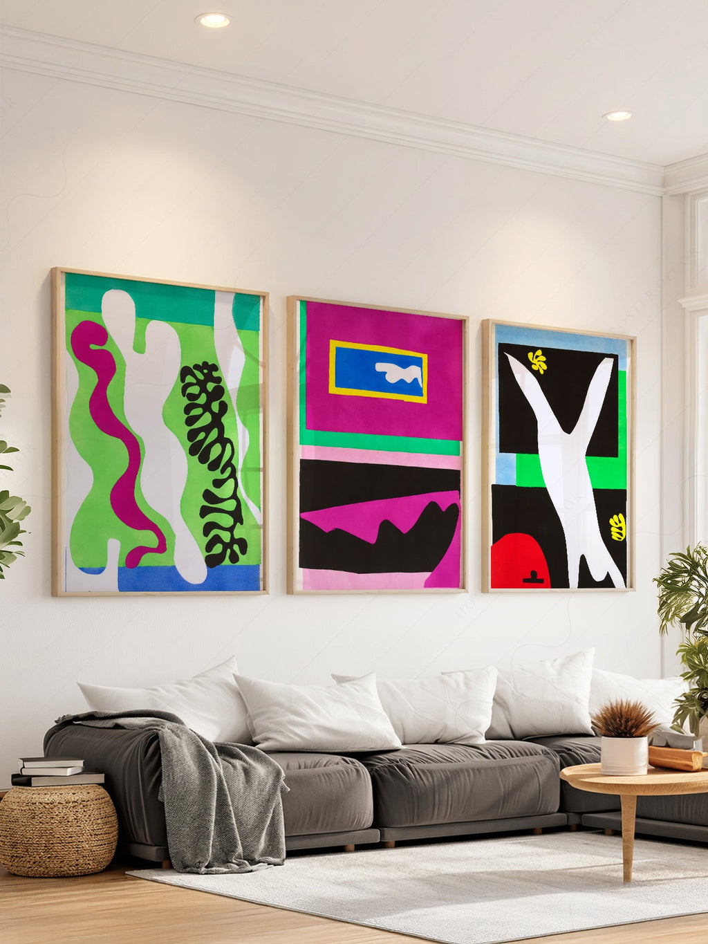 Henri Matisse Gallery Wall Set of 3 – Modern Cut-Out Art Prints
