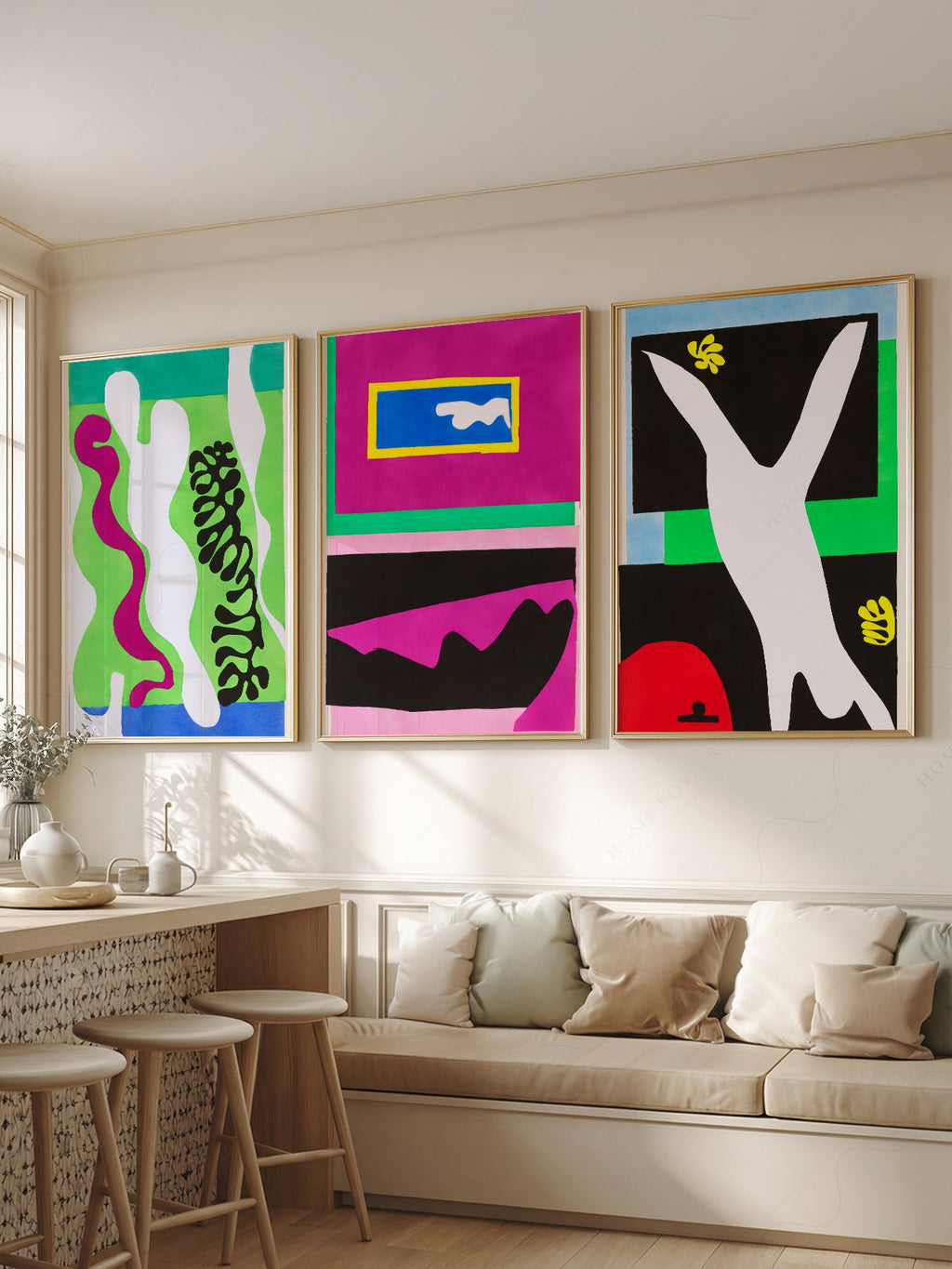 Henri Matisse Gallery Wall Set of 3 – Modern Cut-Out Art Prints