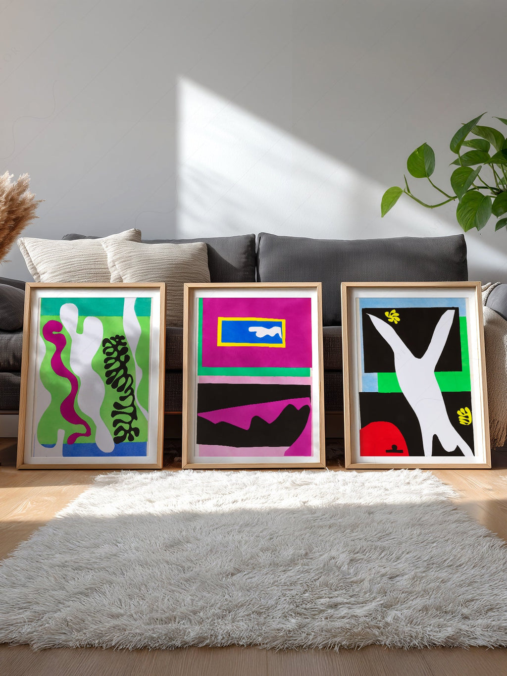 Henri Matisse Gallery Wall Set of 3 – Modern Cut-Out Art Prints