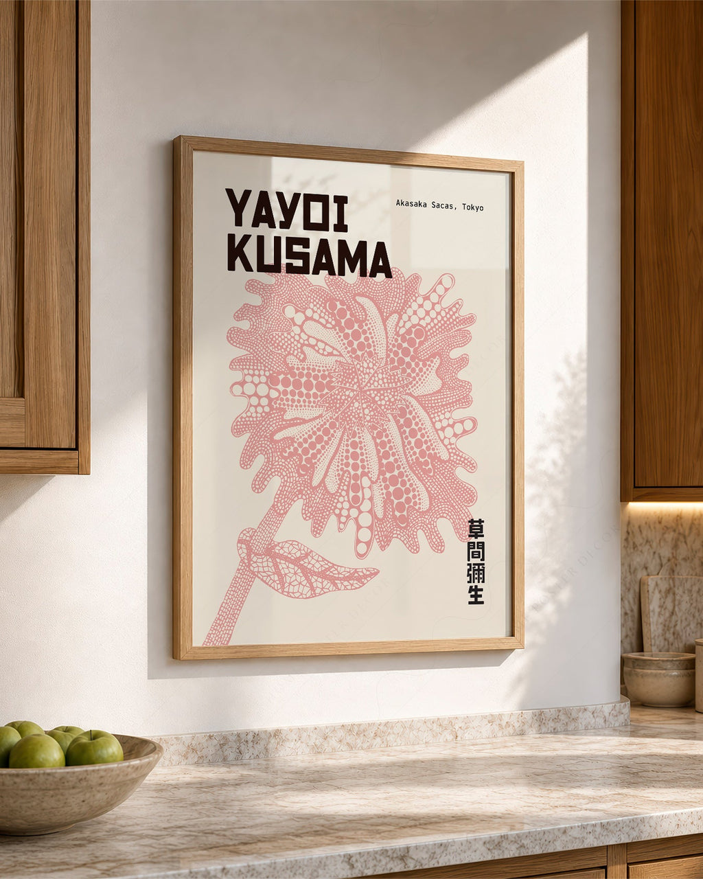 Yayoi Kusama Pink Flower Art Print – Contemporary Japanese Wall Art