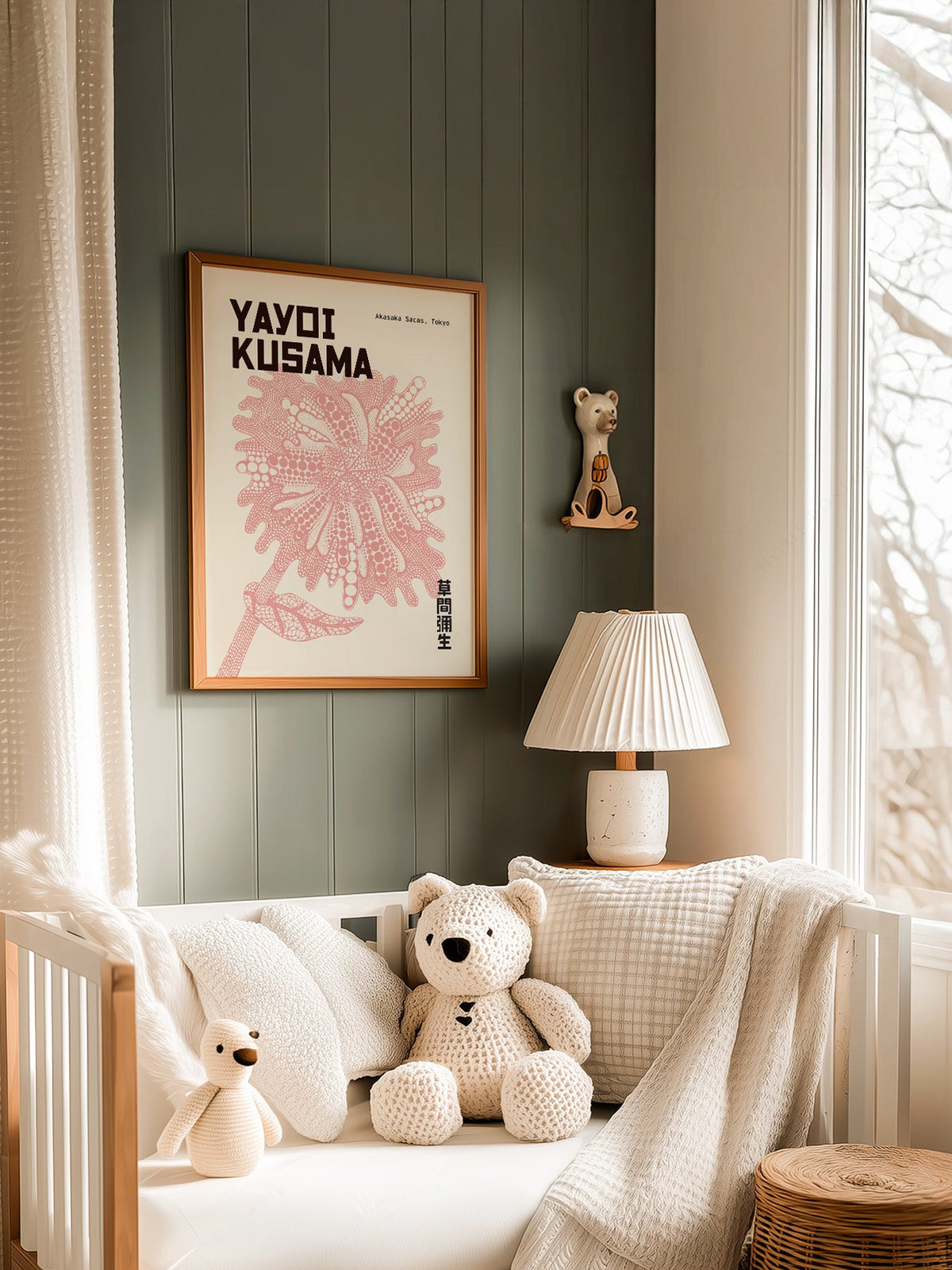 Yayoi Kusama Pink Flower Art Print – Contemporary Japanese Wall Art