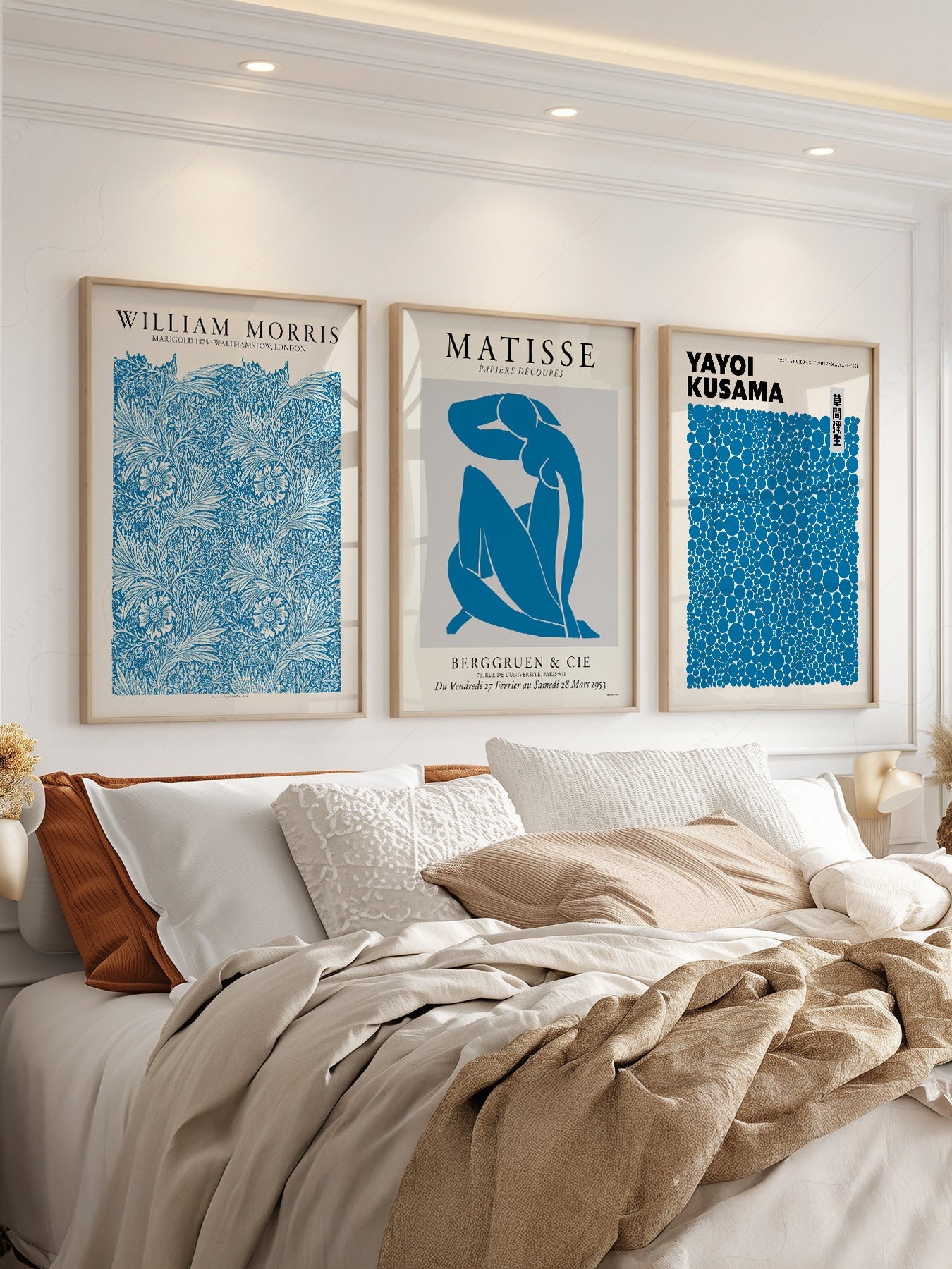Matisse William Morris Kusama Blue Print Set – Gallery Wall Art Posters