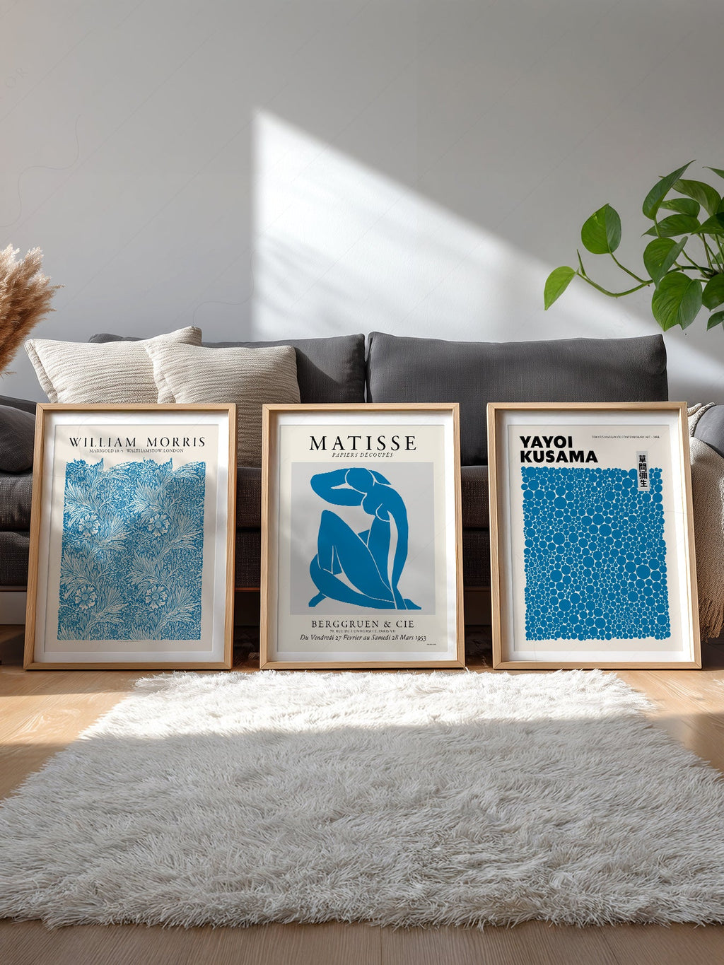 Matisse William Morris Kusama Blue Print Set – Gallery Wall Art Posters