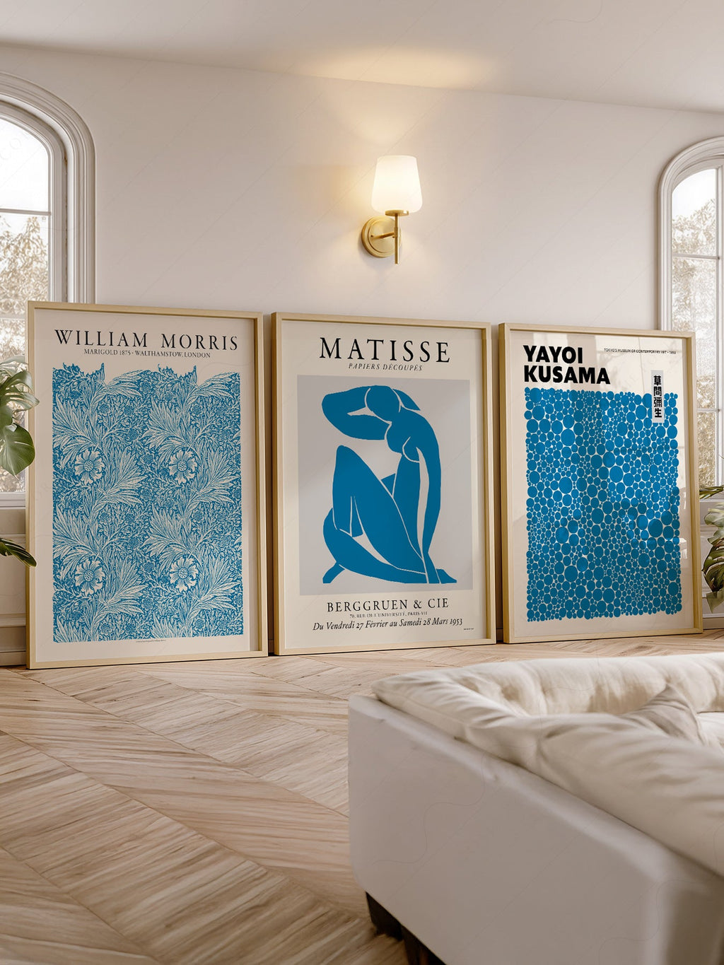 Matisse William Morris Kusama Blue Print Set – Gallery Wall Art Posters