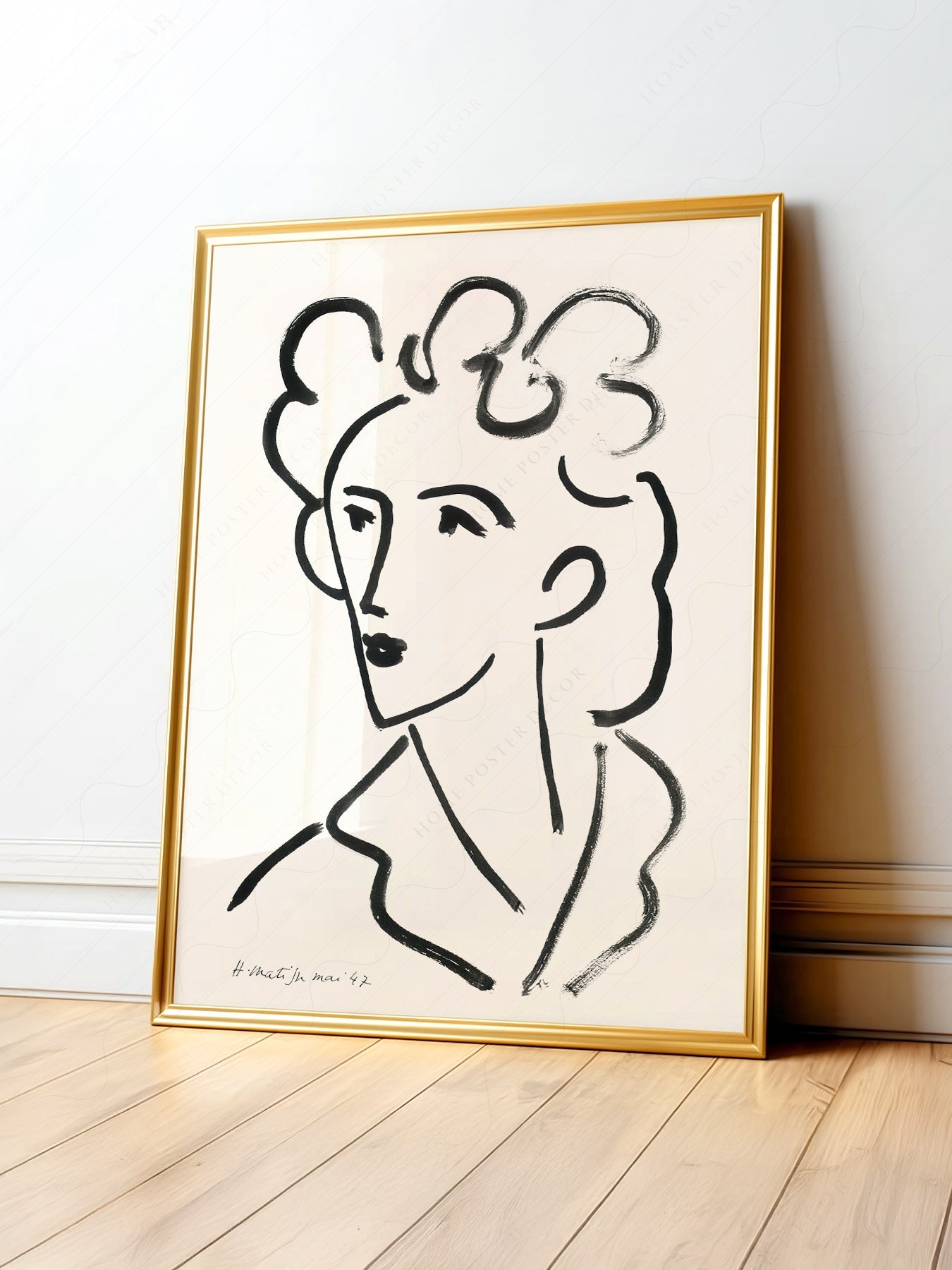 Henri Matisse Tete Marie Jose Art Print – Minimalist Line Drawing Poster