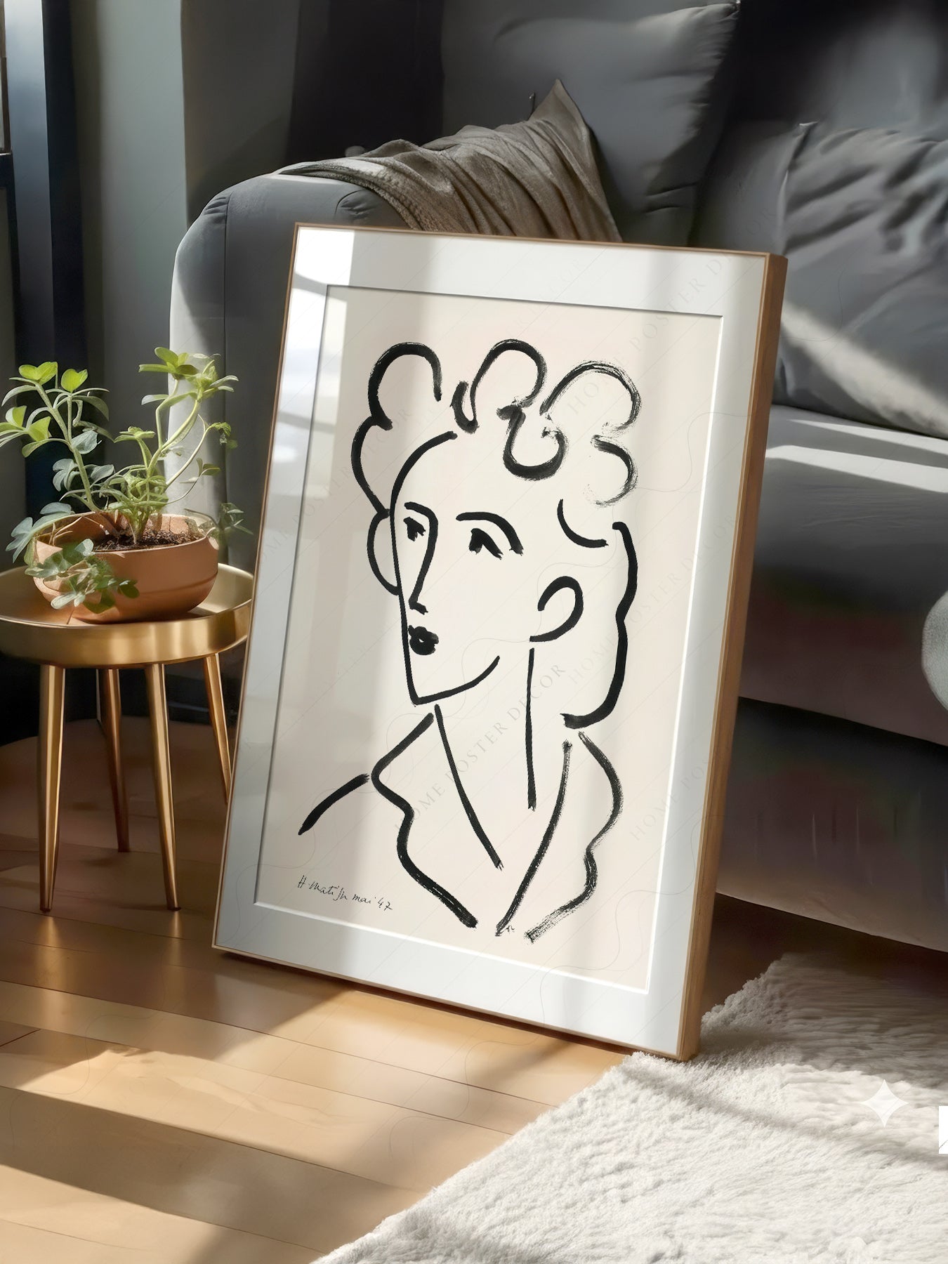 Henri Matisse Tete Marie Jose Art Print – Minimalist Line Drawing Poster