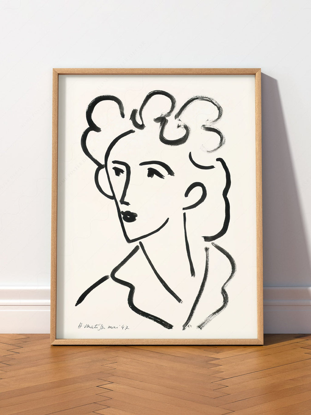 Henri Matisse Tete Marie Jose Art Print – Minimalist Line Drawing Poster