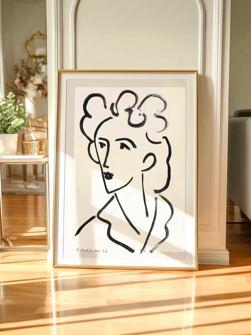 Henri Matisse Tete Marie Jose Art Print – Minimalist Line Drawing Poster