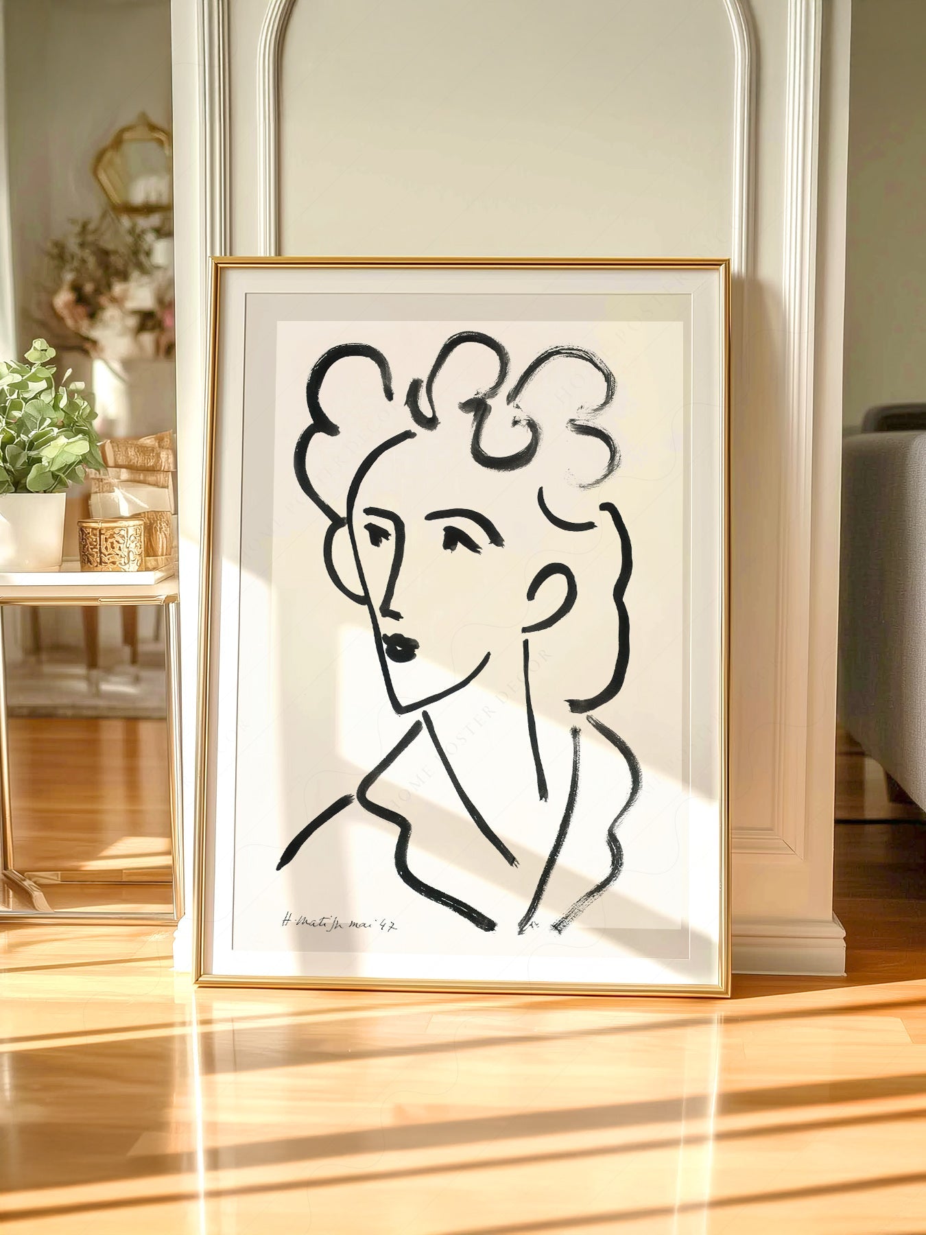 Henri Matisse Tete Marie Jose Art Print – Minimalist Line Drawing Poster