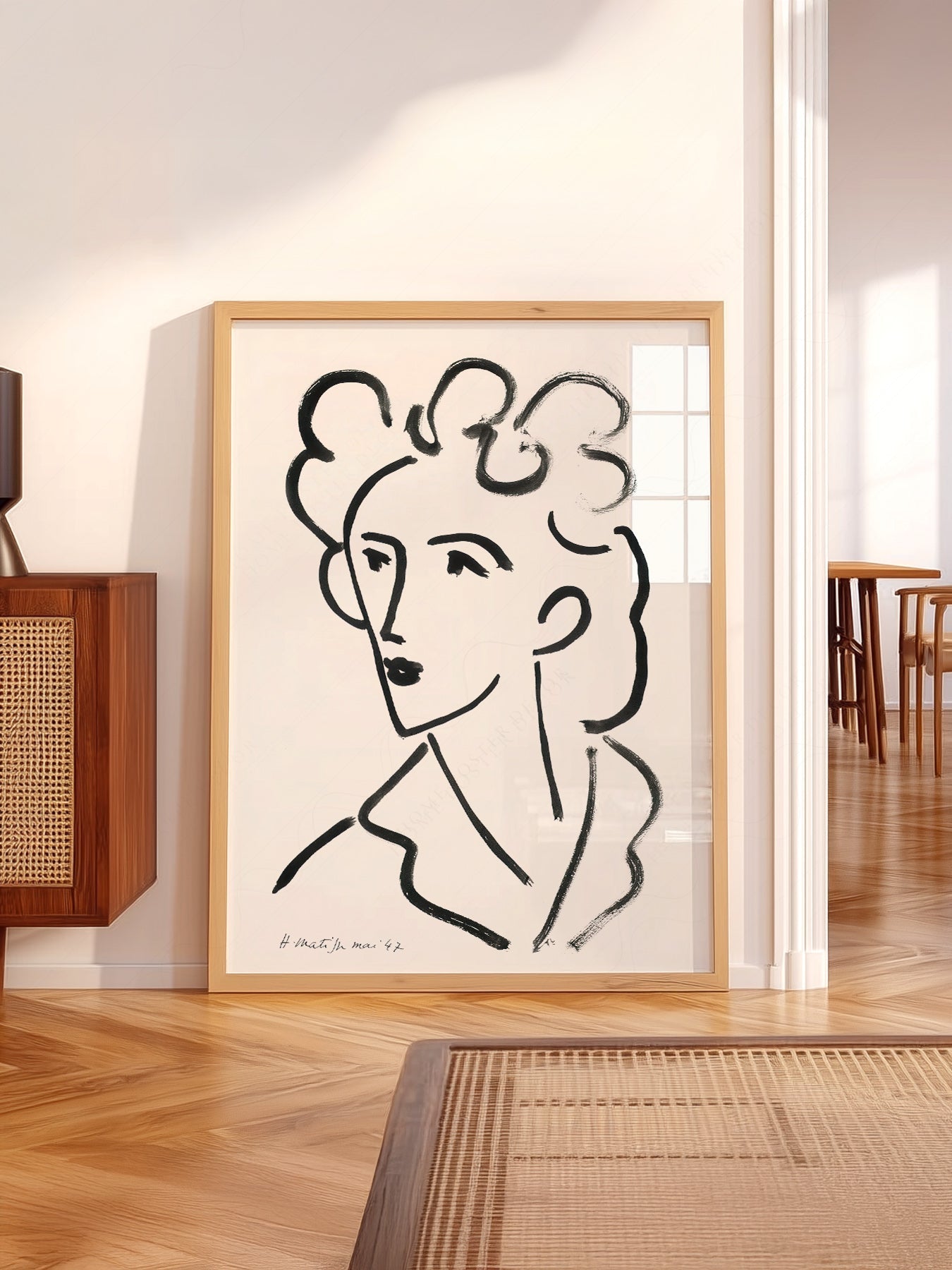 Henri Matisse Tete Marie Jose Art Print – Minimalist Line Drawing Poster