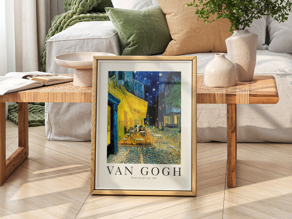 Van Gogh Café Terrace at Night Art Print – Famous Painting Wall Art