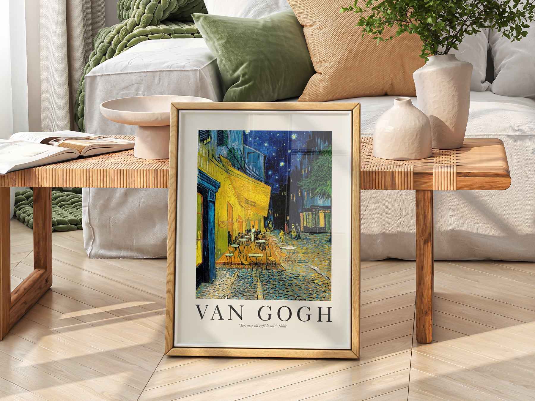 Van Gogh Café Terrace at Night Art Print – Famous Painting Wall Art