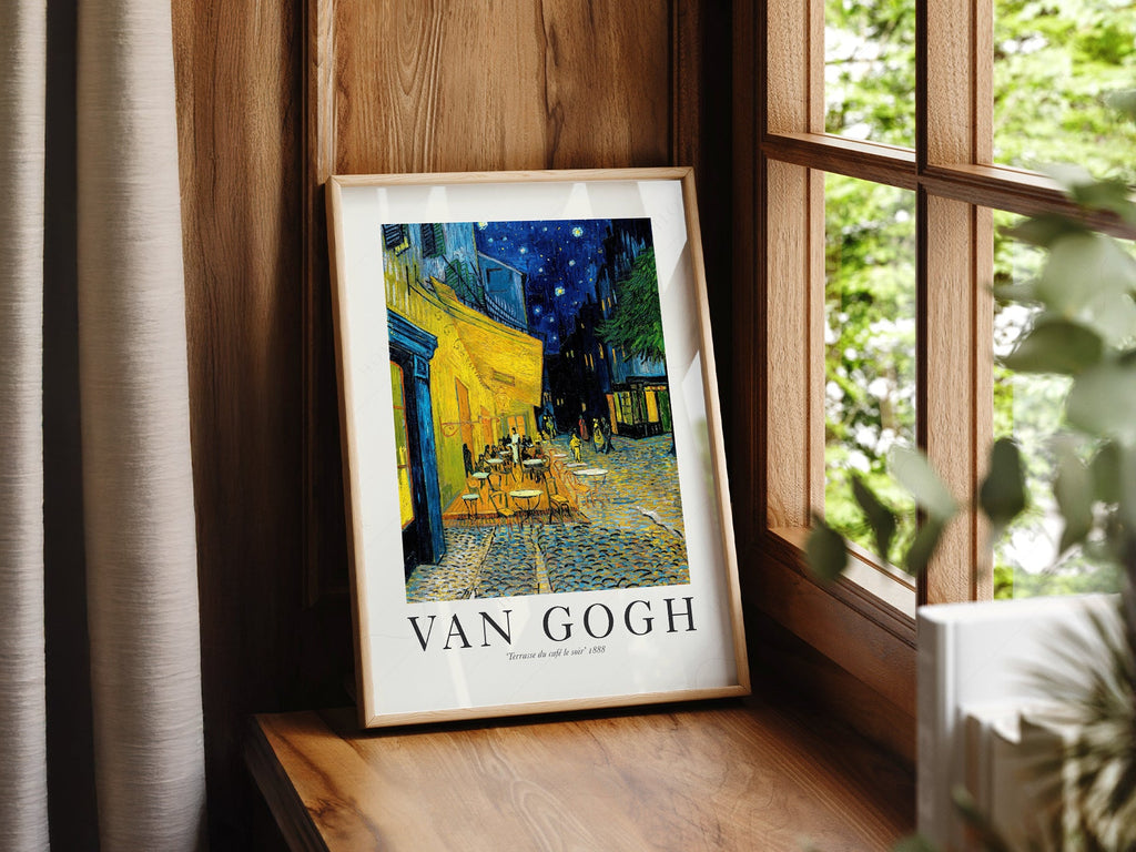 Van Gogh Café Terrace at Night Art Print – Famous Painting Wall Art