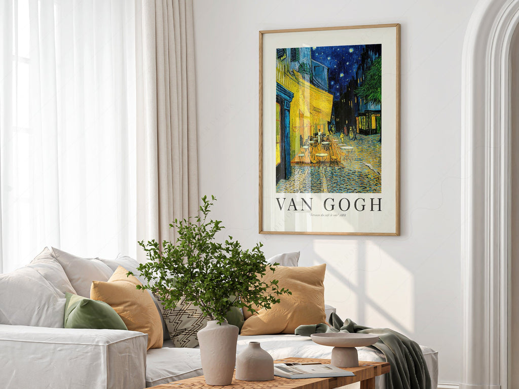 Van Gogh Café Terrace at Night Art Print – Famous Painting Wall Art