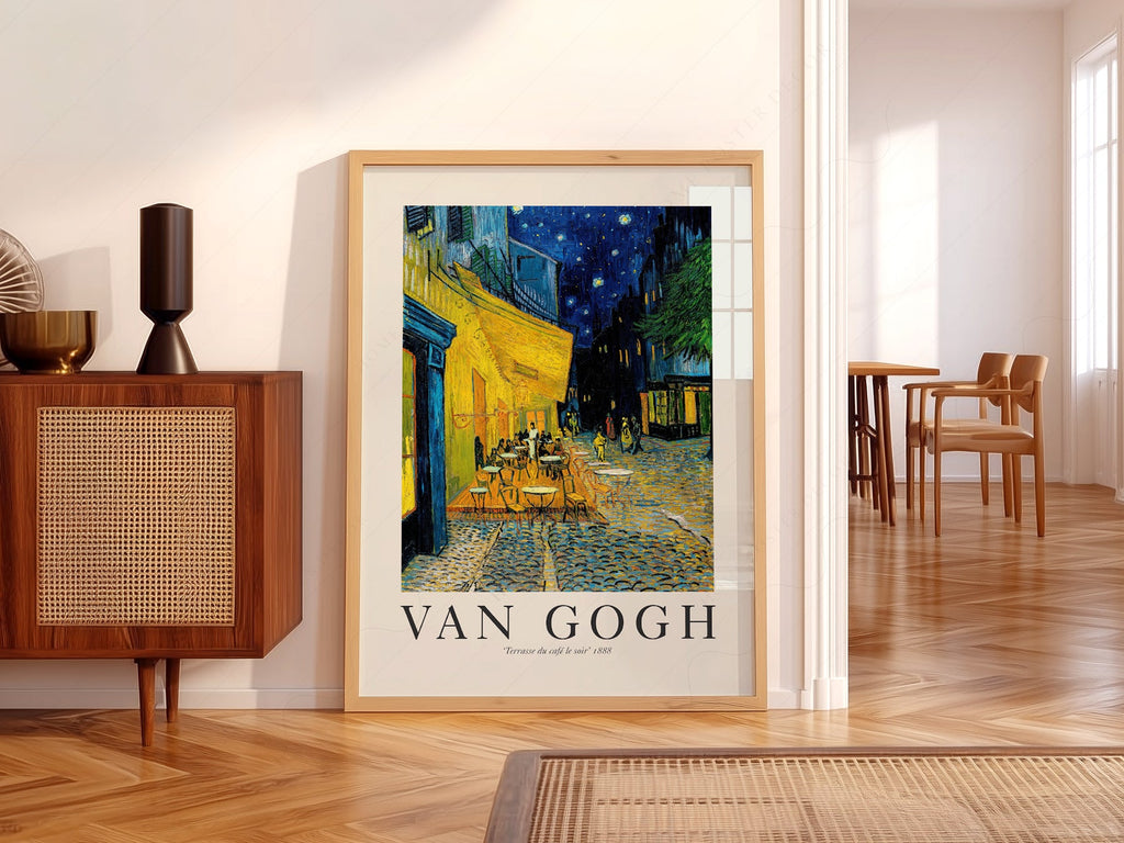 Van Gogh Café Terrace at Night Art Print – Famous Painting Wall Art