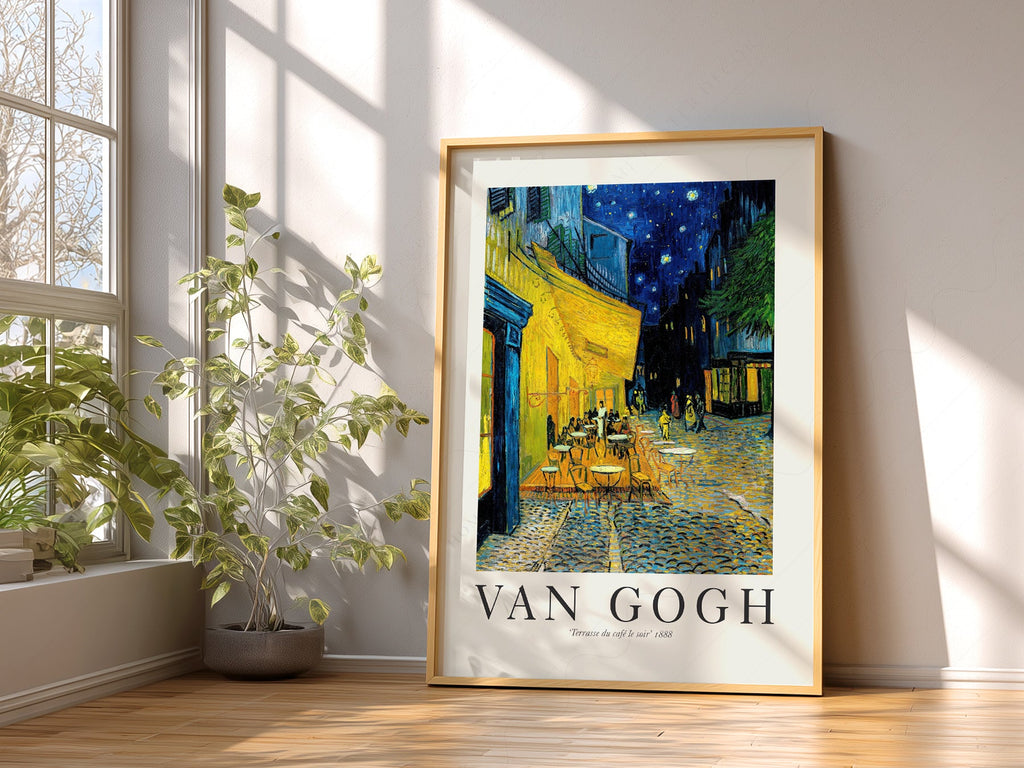 Van Gogh Café Terrace at Night Art Print – Famous Painting Wall Art