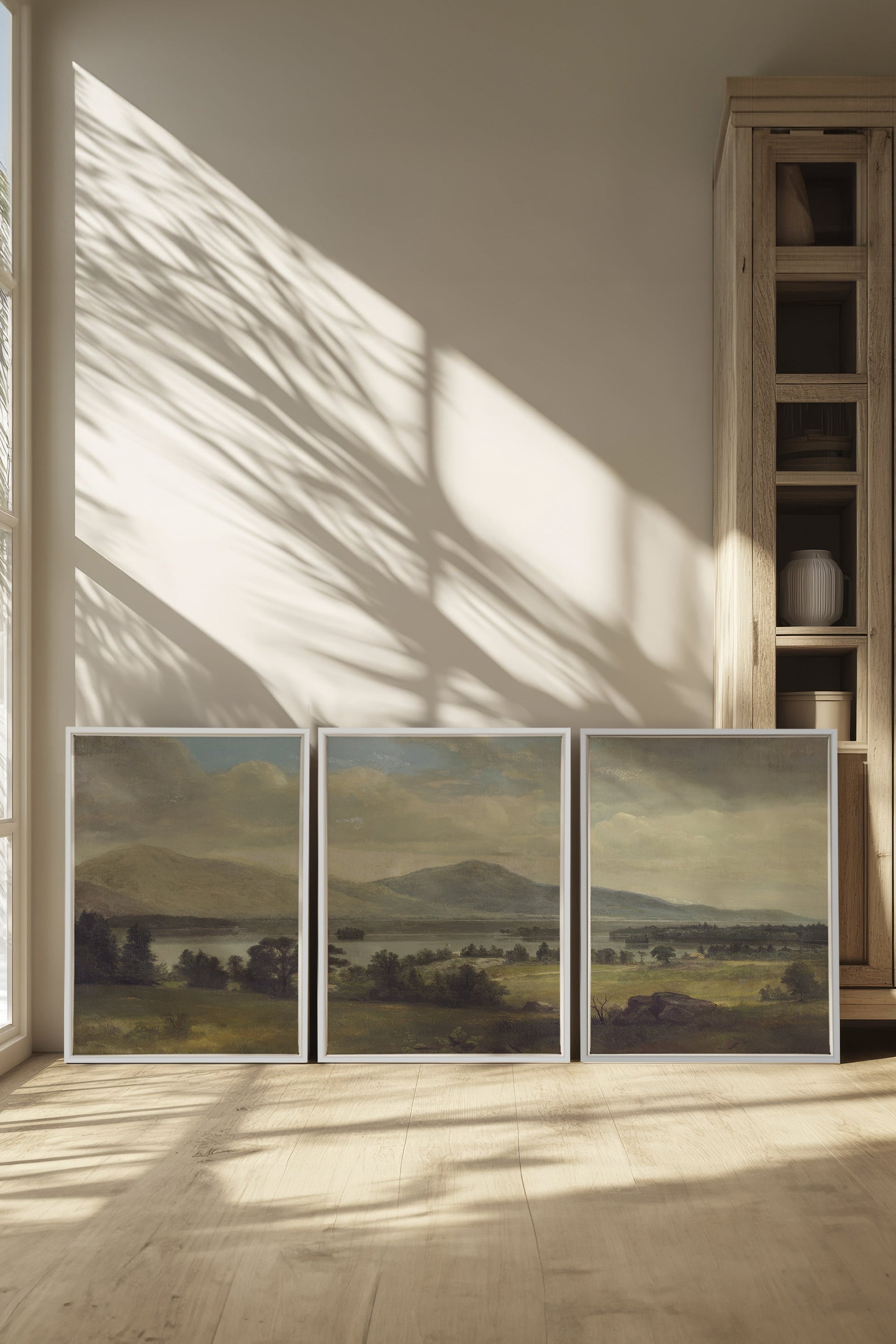TRIO OF SOFT SEASONS (3 Works on Stretched Canvas)