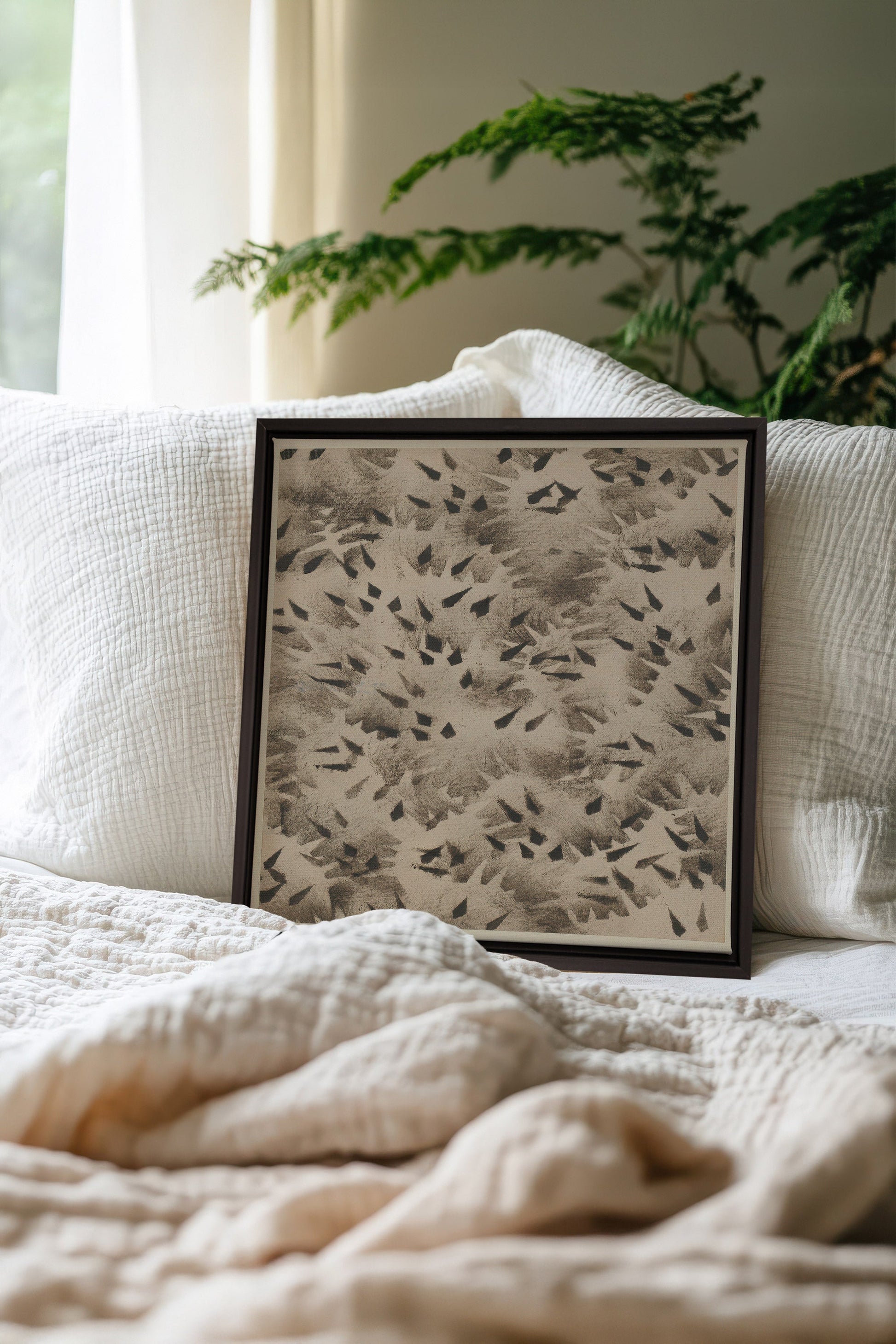 GRAIN OF SHADOW, Stretched Canvas Artwork